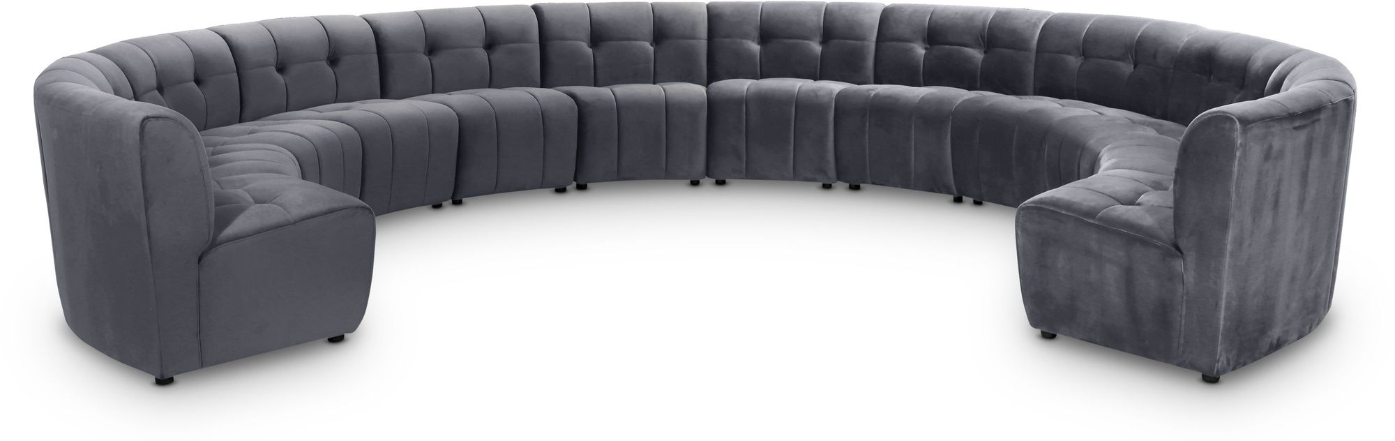 Limitless 173" 12-Piece Modular Velvet Sectional