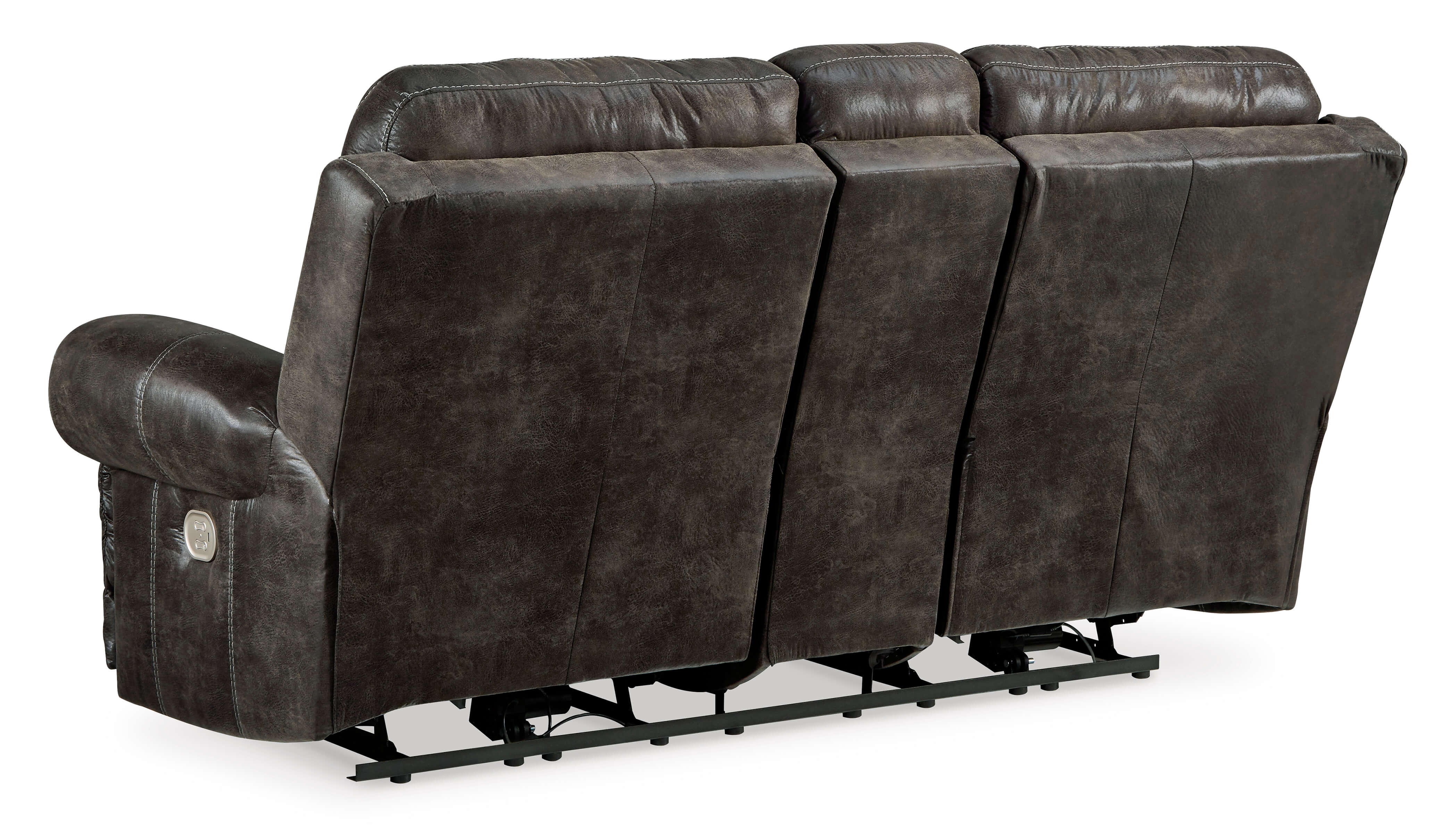Grearview Faux Leather Power Reclining Loveseat w/Console