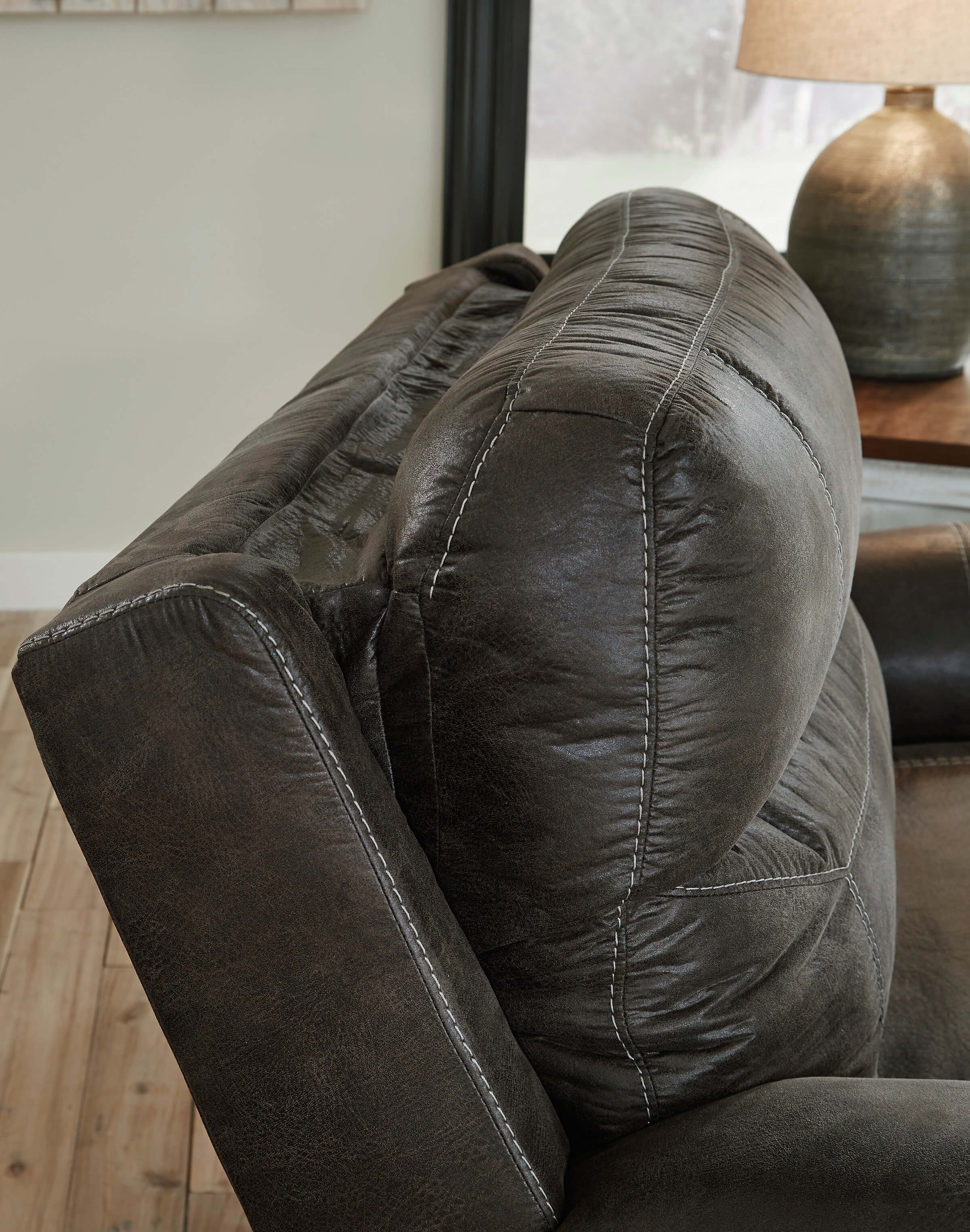Grearview Faux Leather Power Reclining Living Room Set