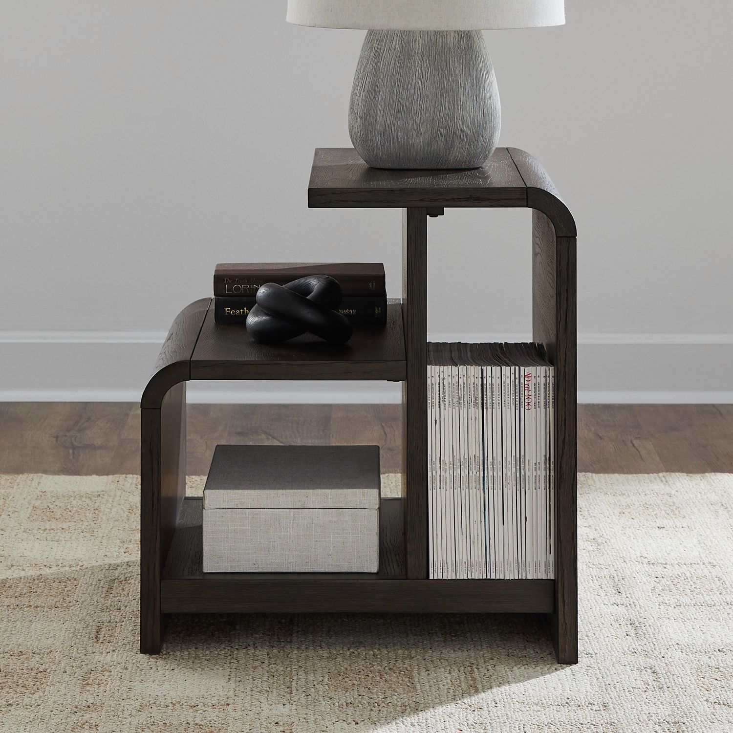 Perspectives Rectangular Wood End Table