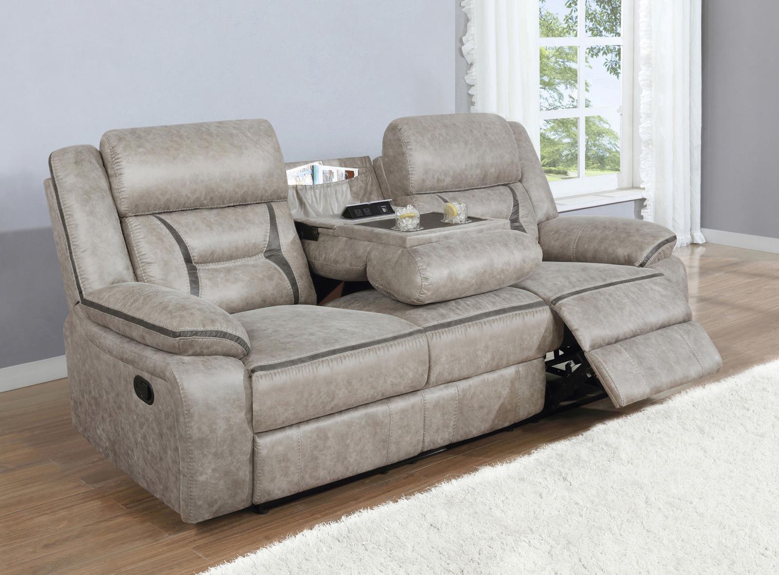 Greer Upholstered Motion Reclining Loveseat