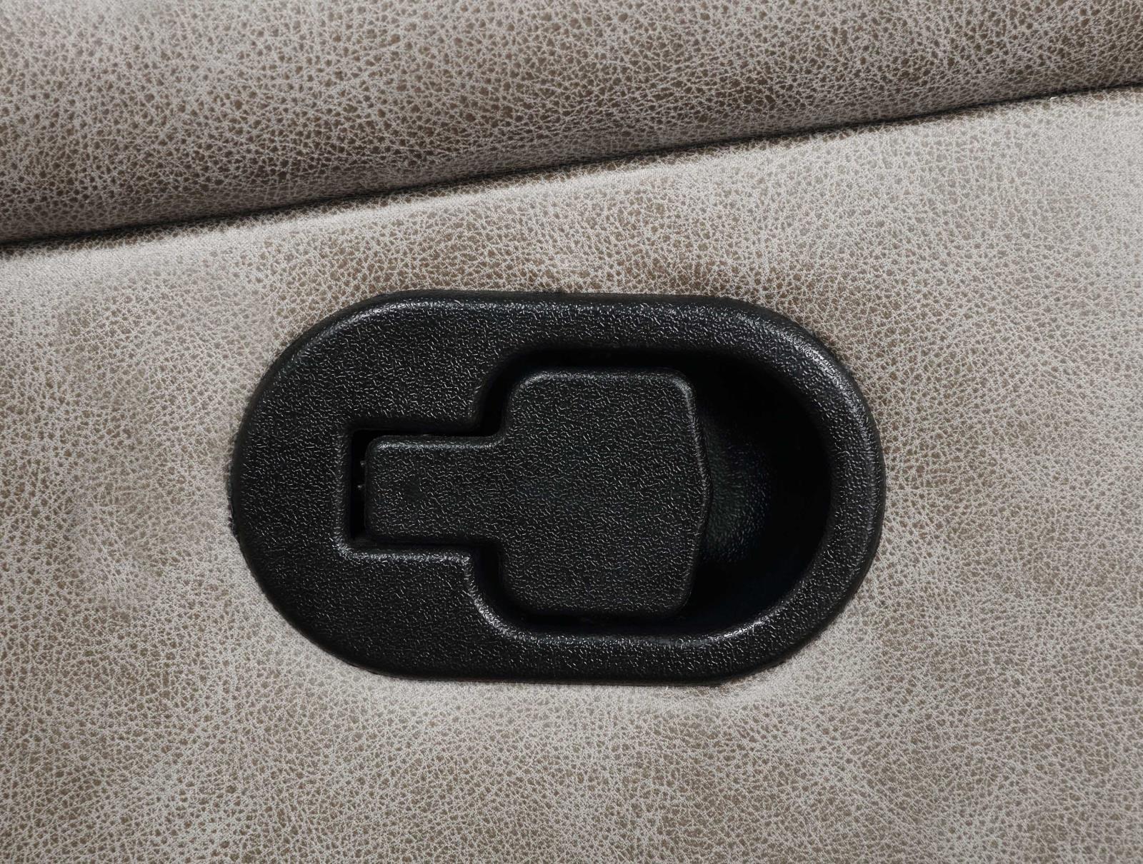 Greer Leatherette Tufted Back Motion Sofa