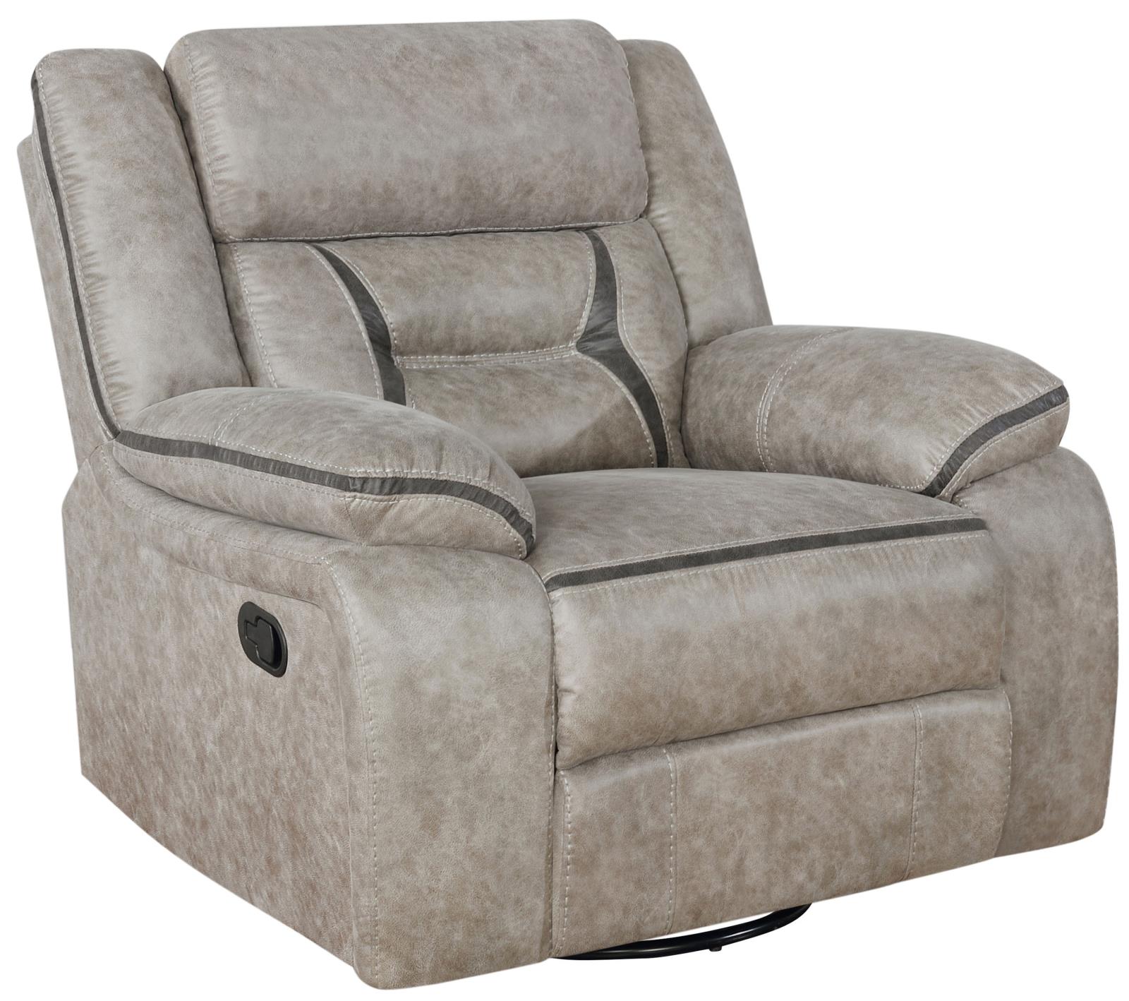 Greer Leatherette Tufted Back Glider Recliner