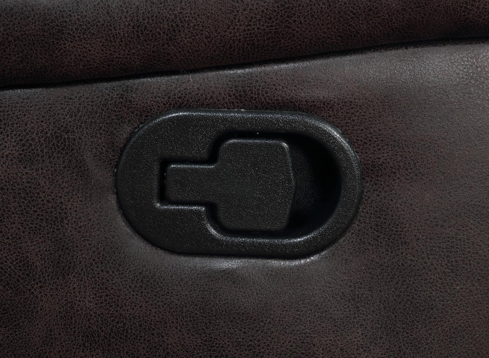 Greer Leatherette Tufted Back Glider Loveseat