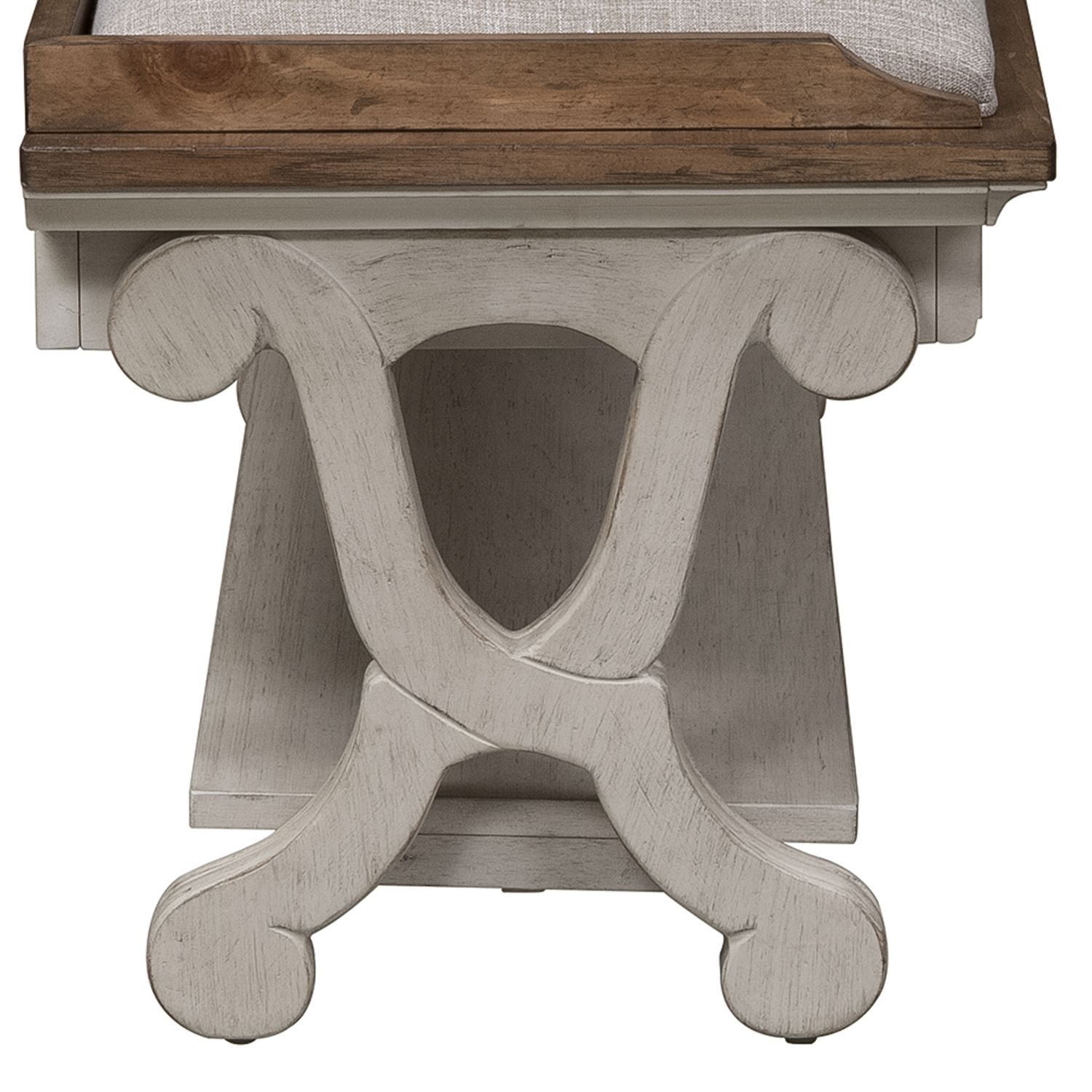 Farmhouse Reimagined Polyester/Wood Bed Bench