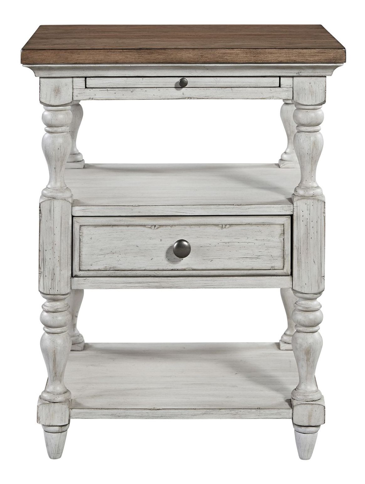 Farmhouse Reimagined Wood 1-Drawer Night Stand
