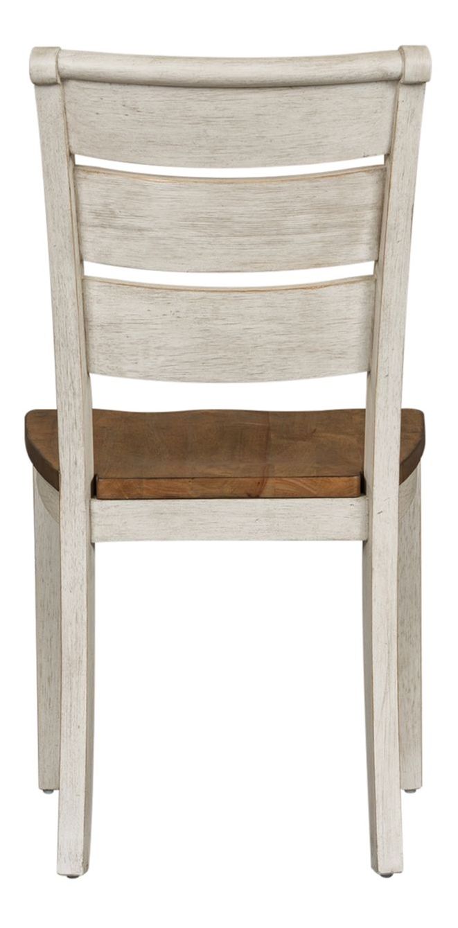 Farmhouse Reimagined Wood Ladder Back Side Chair