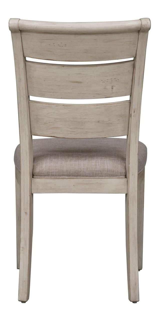 Farmhouse Reimagined Linen/Wood Ladder Back Side Chair