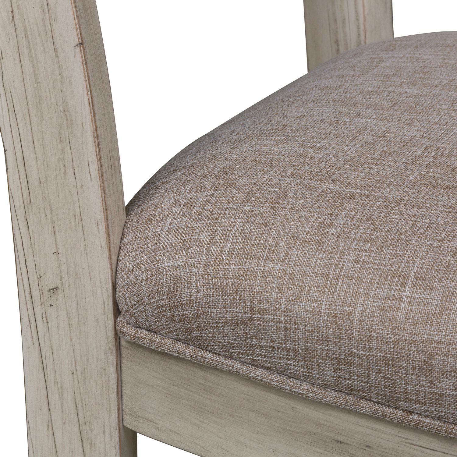 Farmhouse Reimagined Linen/Wood Ladder Back Side Chair