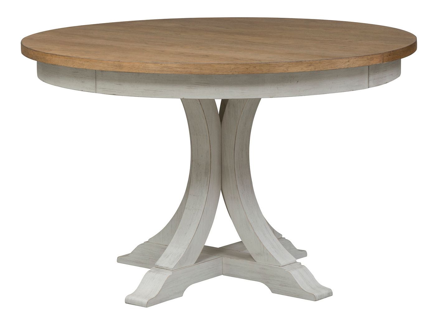 Farmhouse Reimagined Round Wood Extendable Dining Table