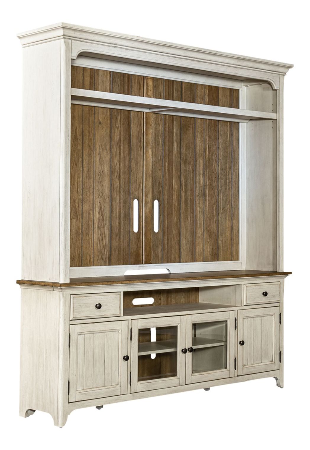 Farmhouse Wood Cocktail Table Set – Rectangular 3-Piece