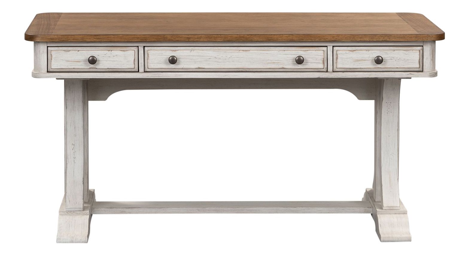 Farmhouse Reimagined Rectangular Wood 3-Drawer Writing Desk