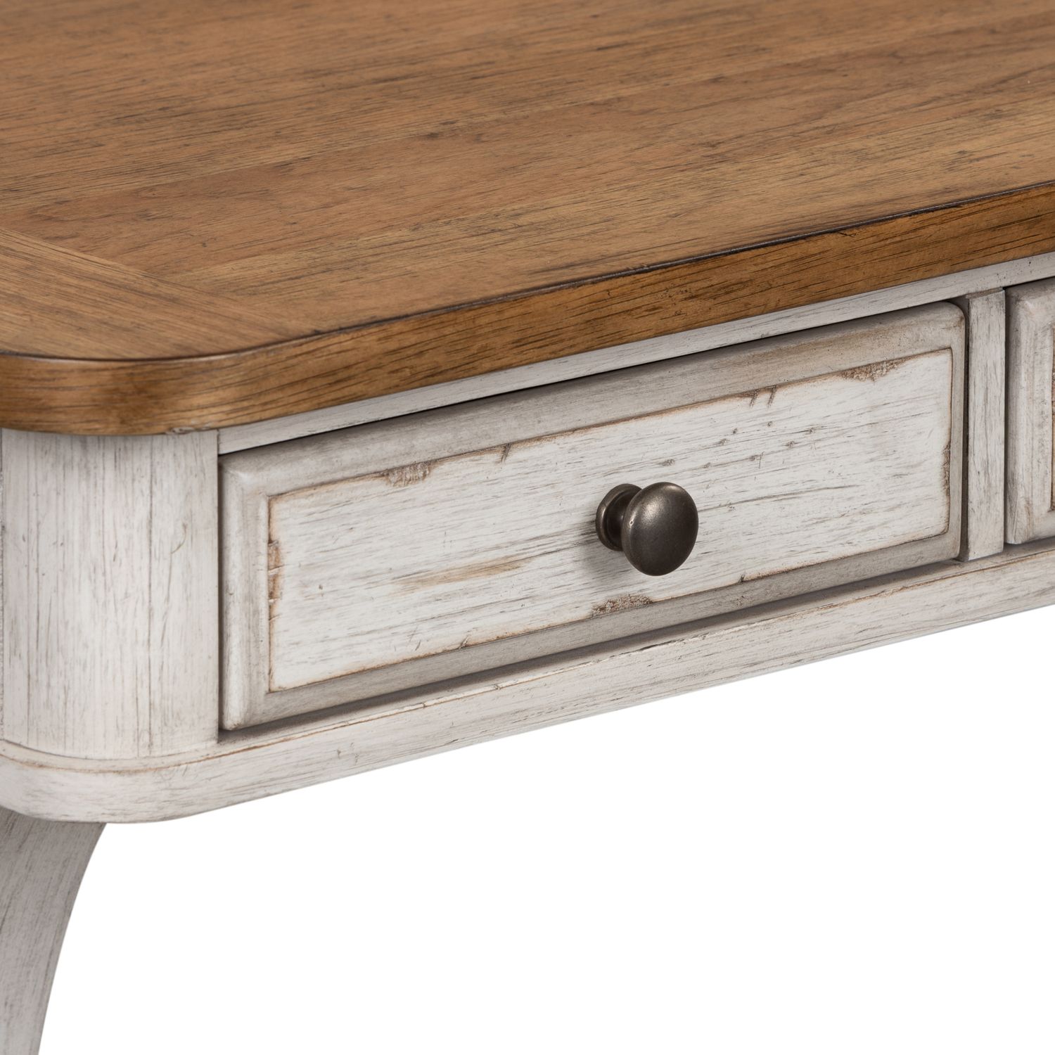 Farmhouse Reimagined Rectangular Wood 3-Drawer Writing Desk