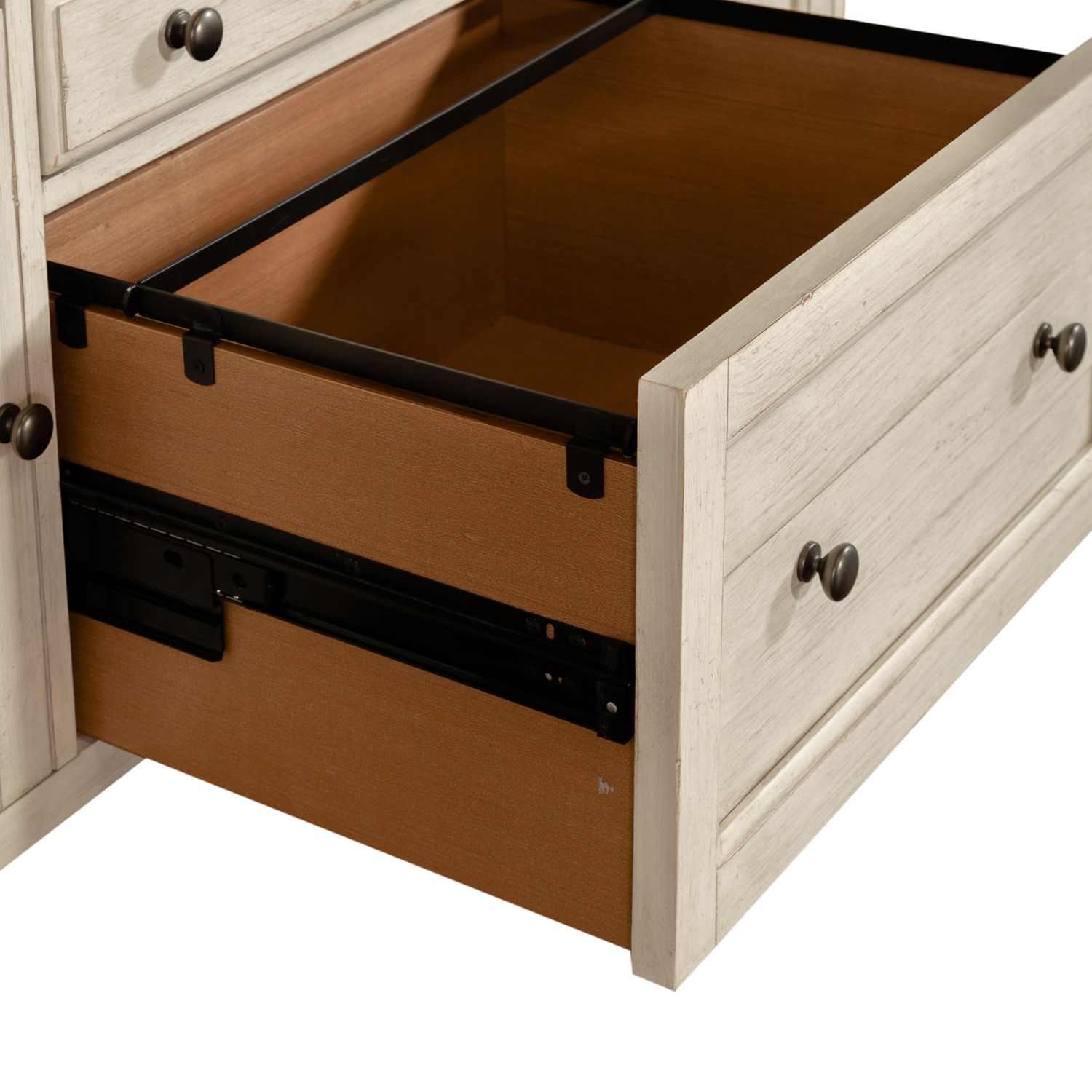 Farmhouse Reimagined Wood 5-Drawer 2-Door Credenza