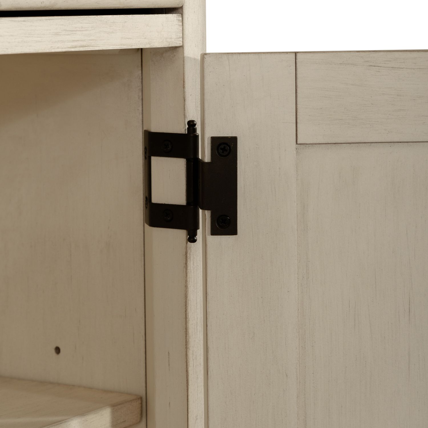 Farmhouse Reimagined Wood 5-Drawer 2-Door Credenza