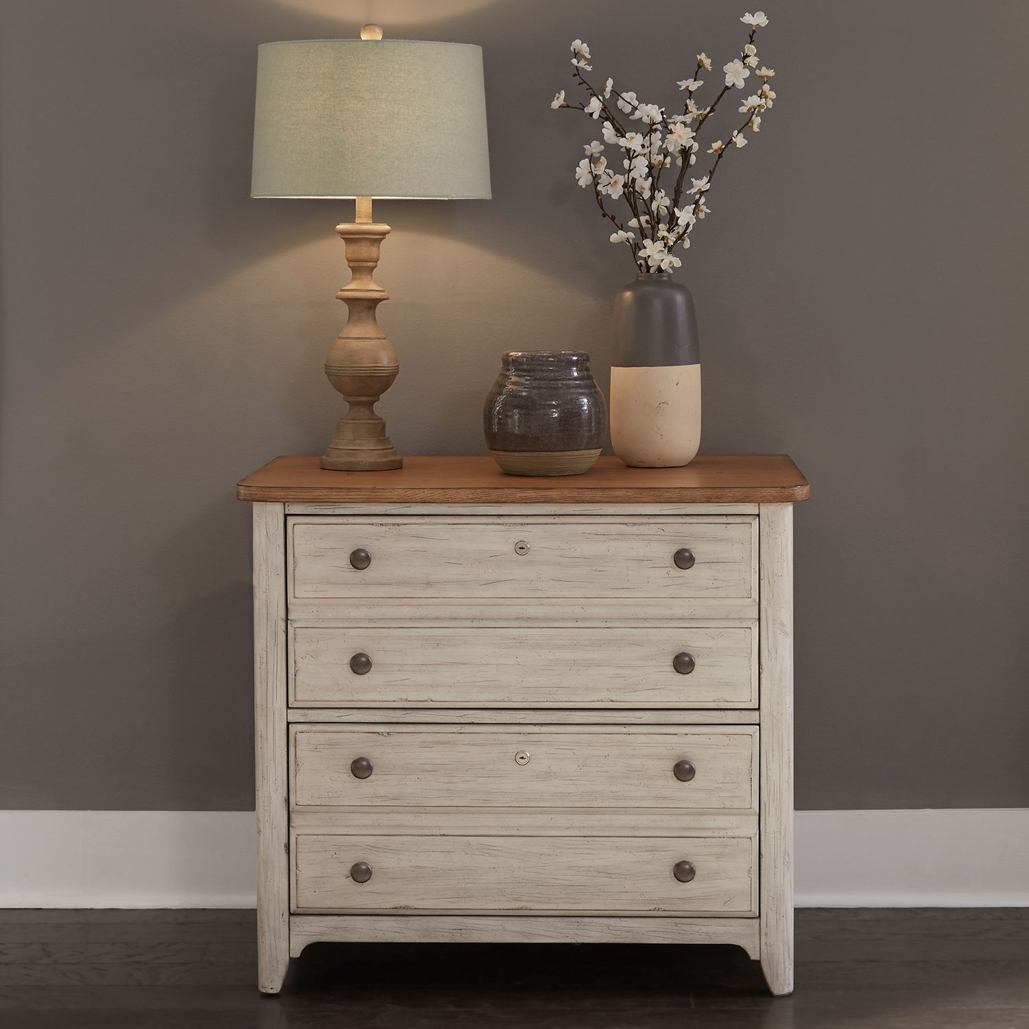 Farmhouse Reimagined Wood 2-Drawer Lateral File Cabinet