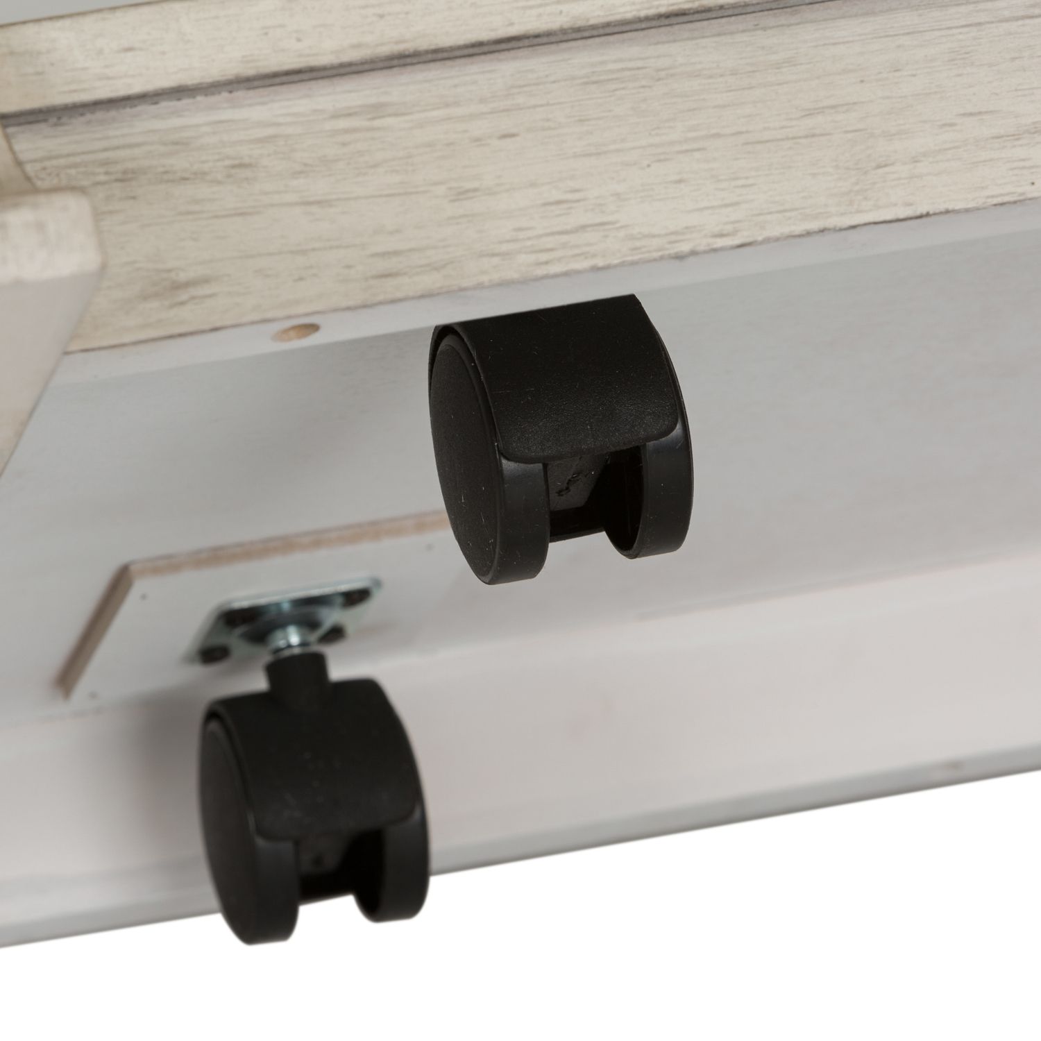 Farmhouse Reimagined Rectangular Wood Cocktail Table w/Casters