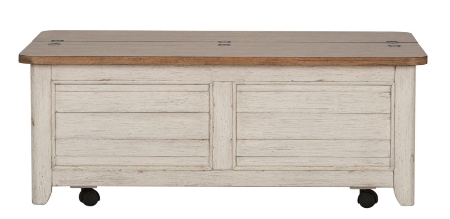 Farmhouse Wood Cocktail Table Set – Rectangular 3-Piece