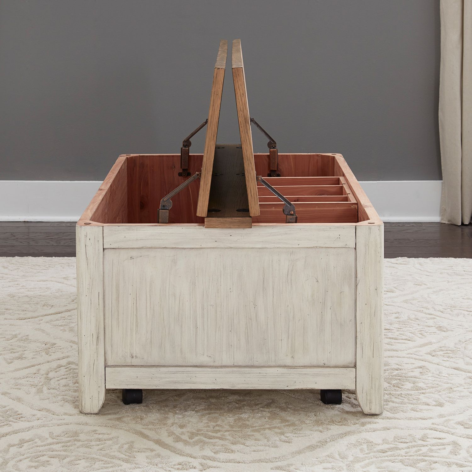 Farmhouse Wood Cocktail Table Set – Rectangular 3-Piece