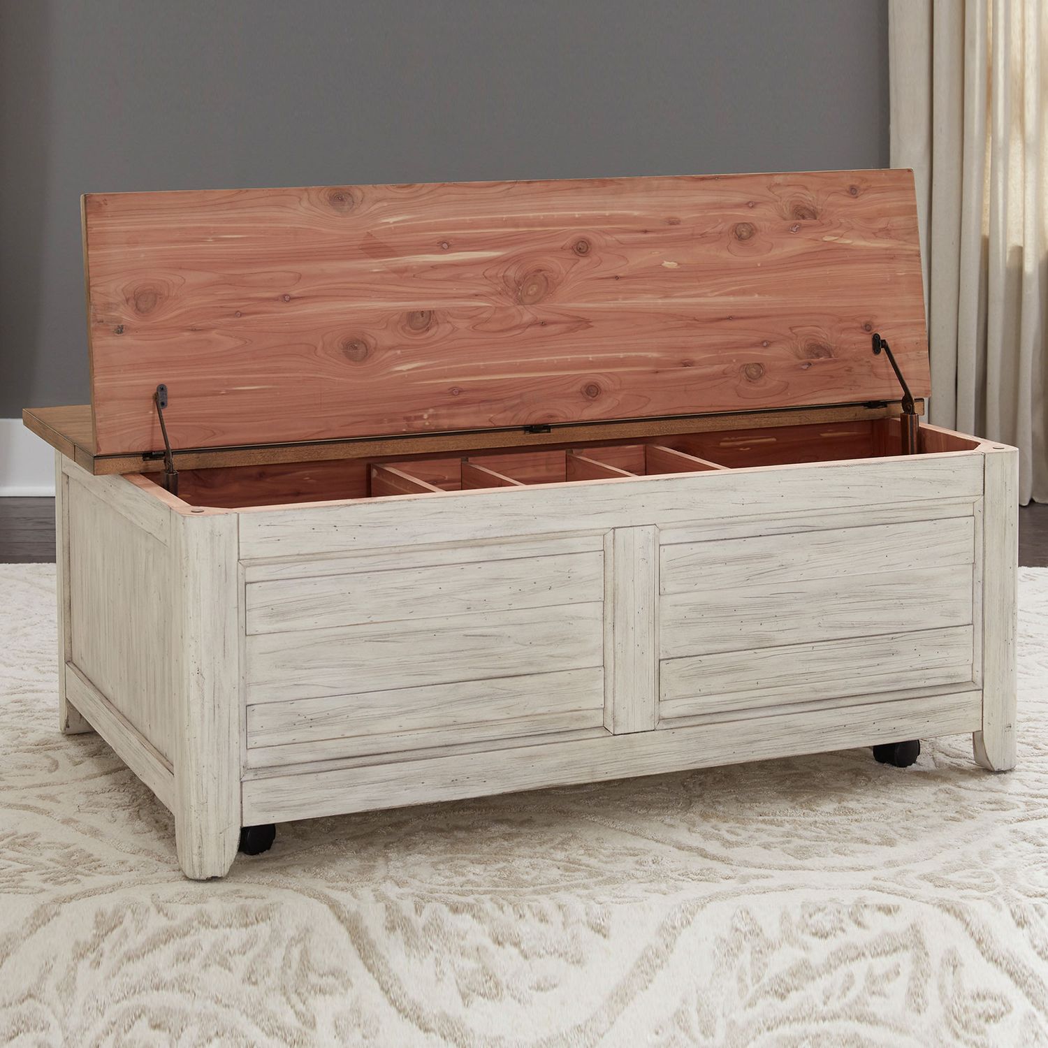 Farmhouse Reimagined Rectangular Wood Storage Trunk