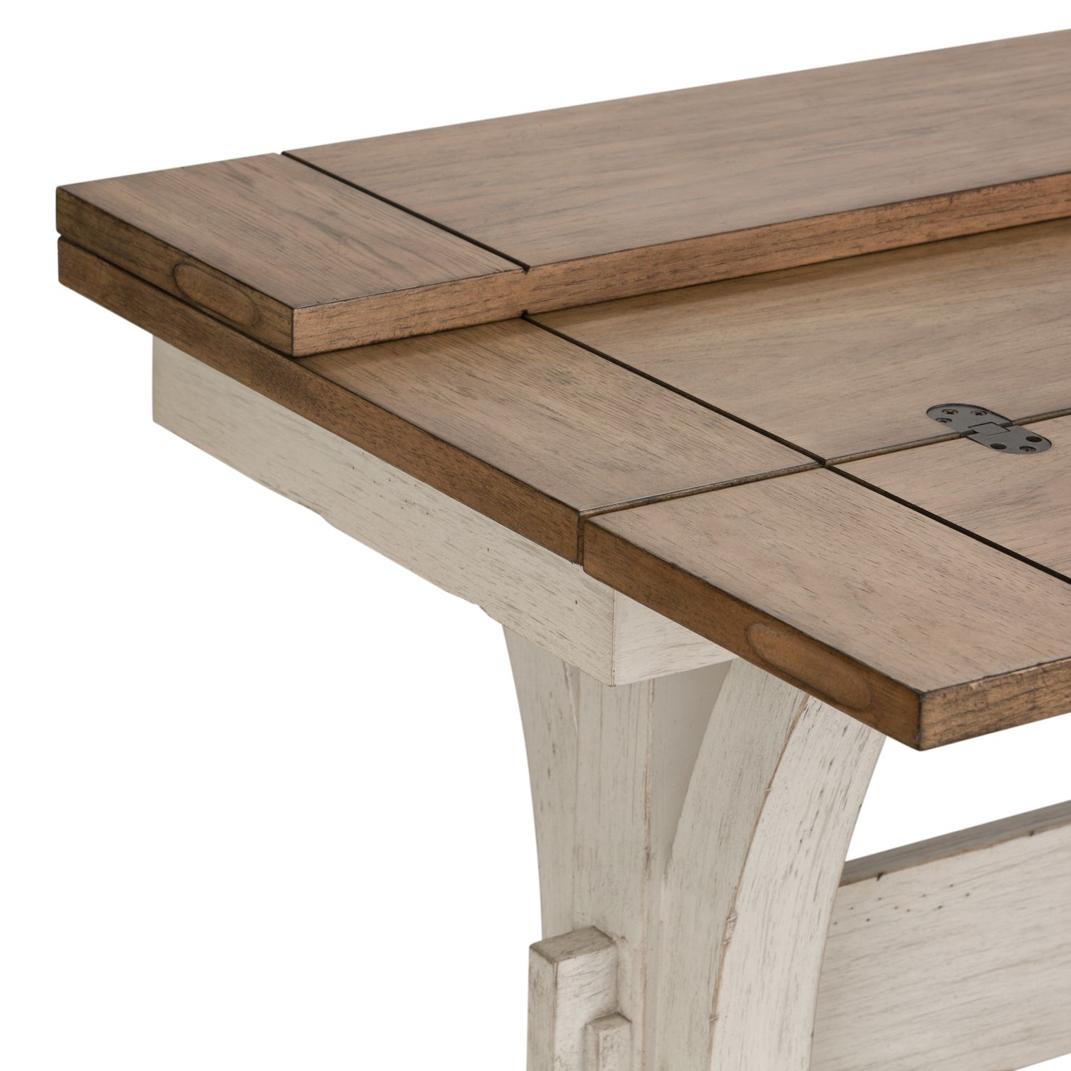Farmhouse Reimagined Rectangular Wood Flip Lid Sofa Table