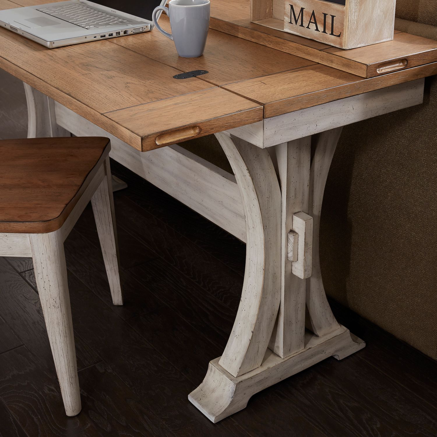 Farmhouse Reimagined Rectangular Wood Flip Lid Sofa Table