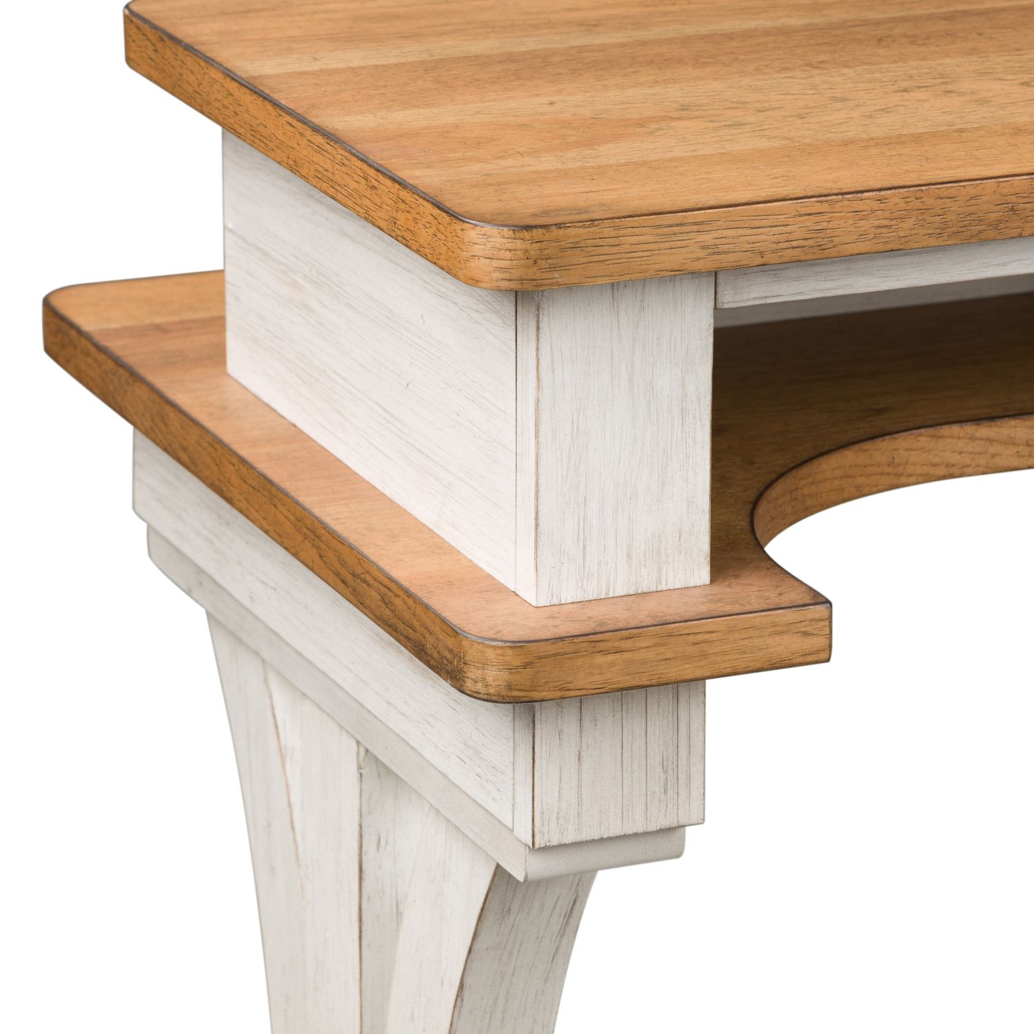 Farmhouse Wood Cocktail Table Set – Rectangular 3-Piece