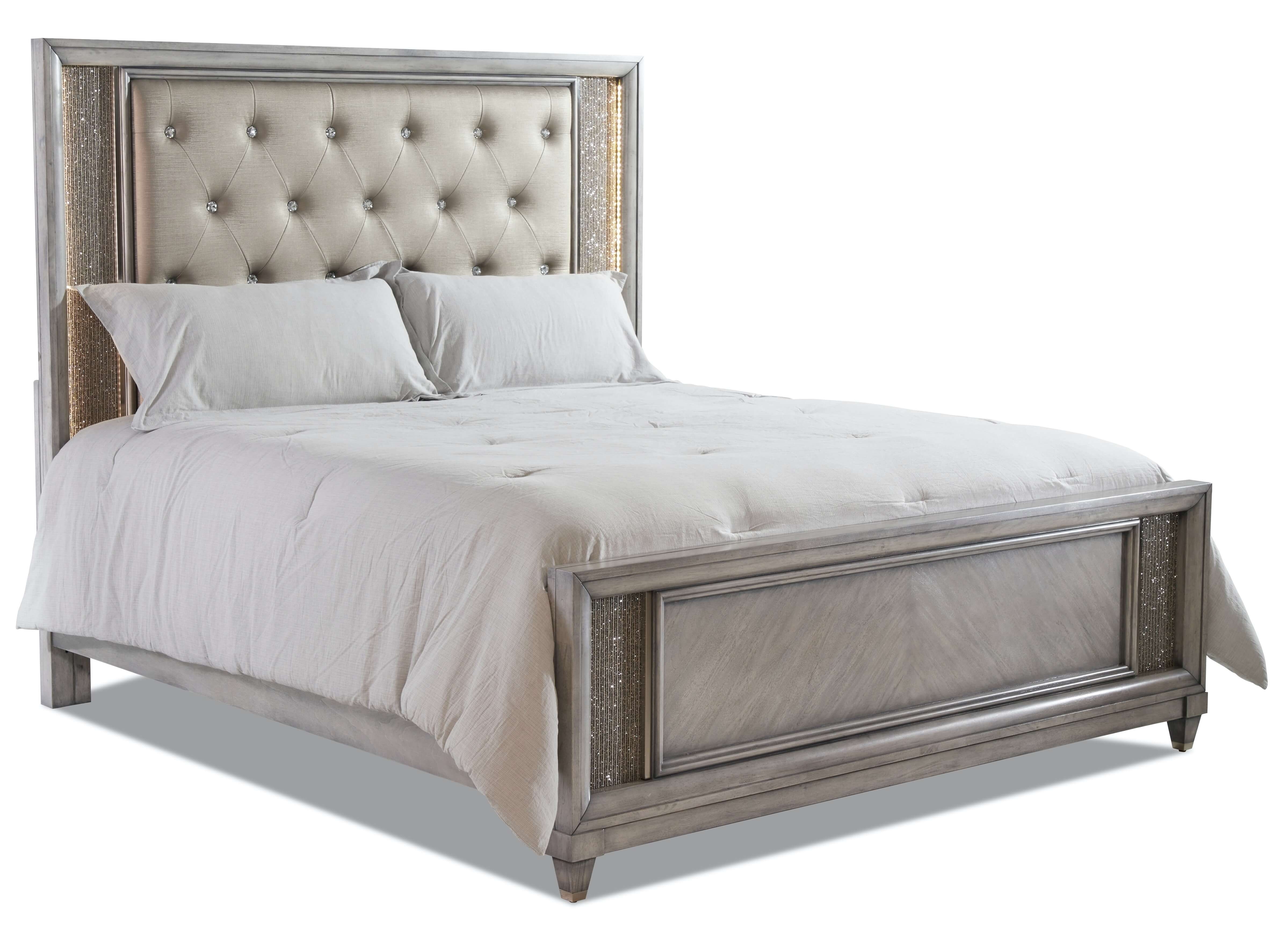 Navara Panel Bedroom Set w/Lighting