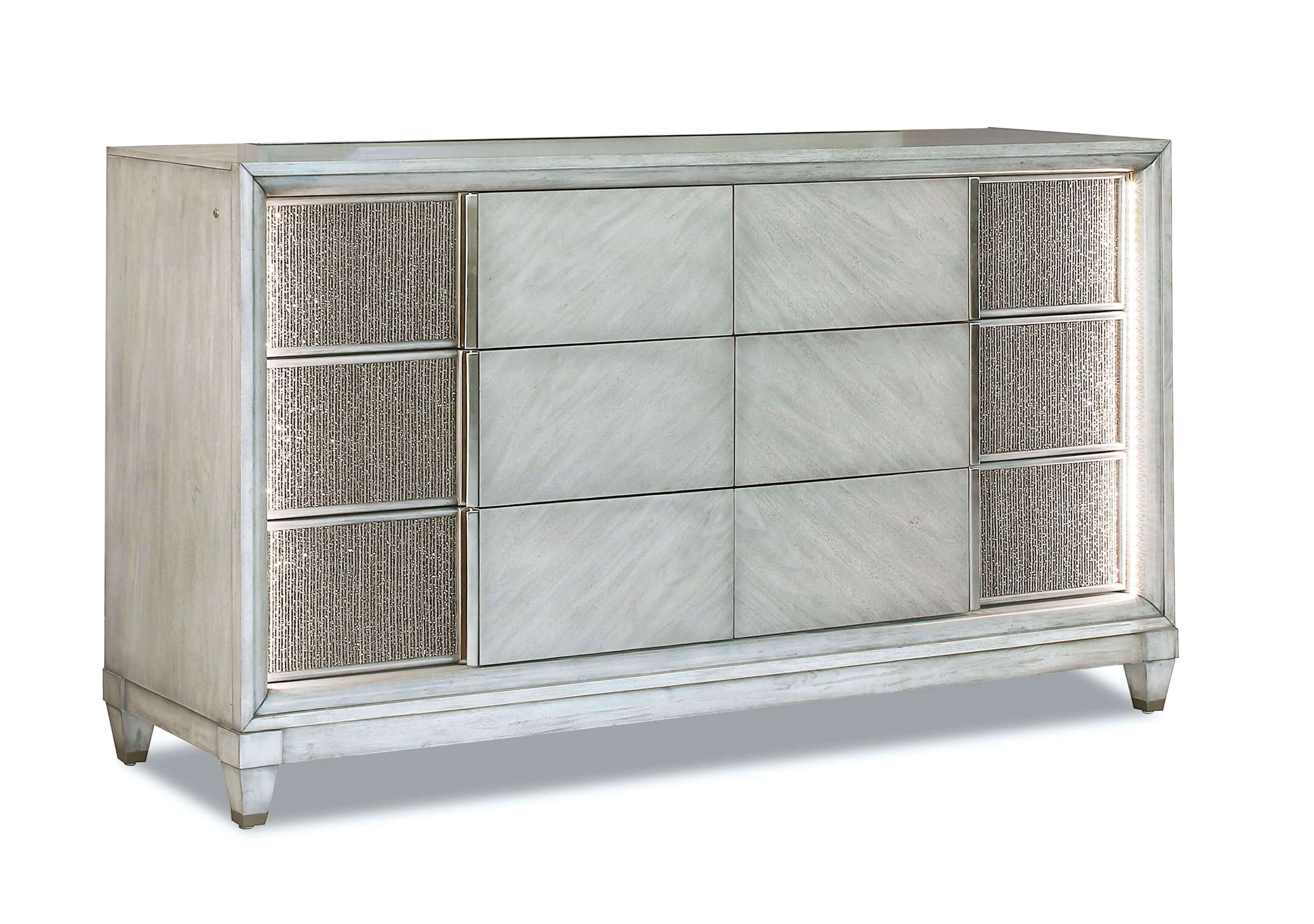 Navara 6 Drawer Double Dresser w/Lighting