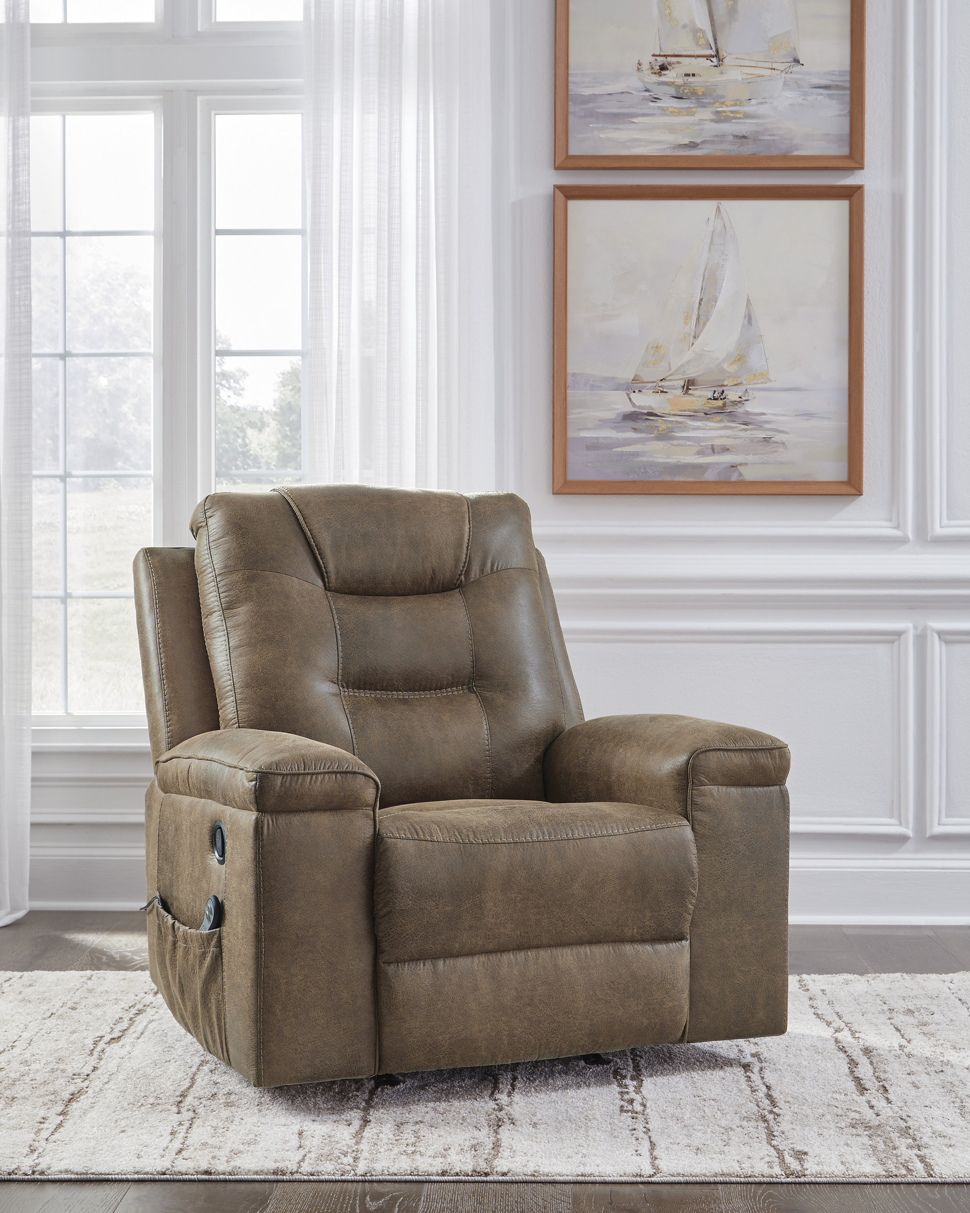 Stockworth Faux Leather Rocker Recliner