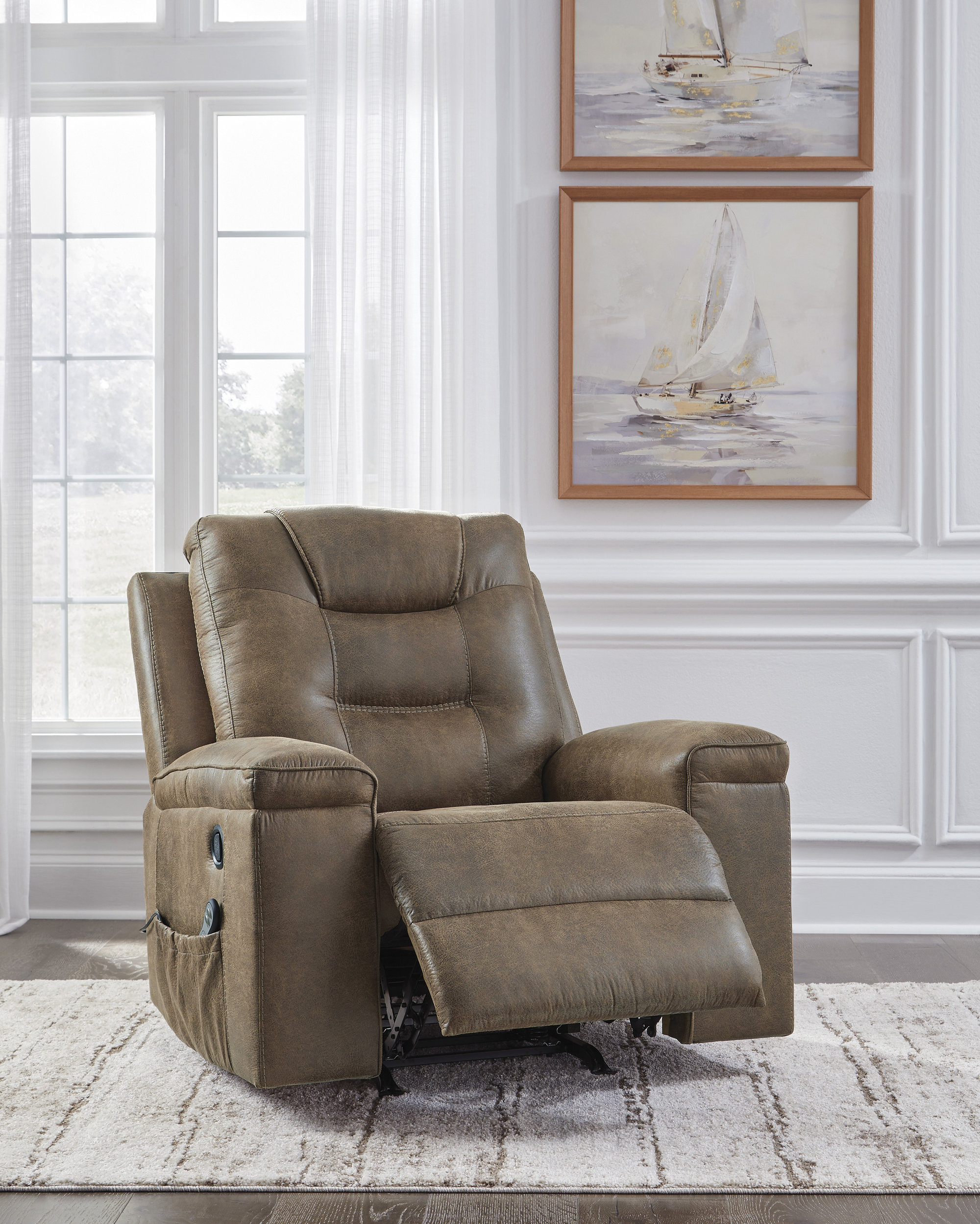 Stockworth Faux Leather Rocker Recliner