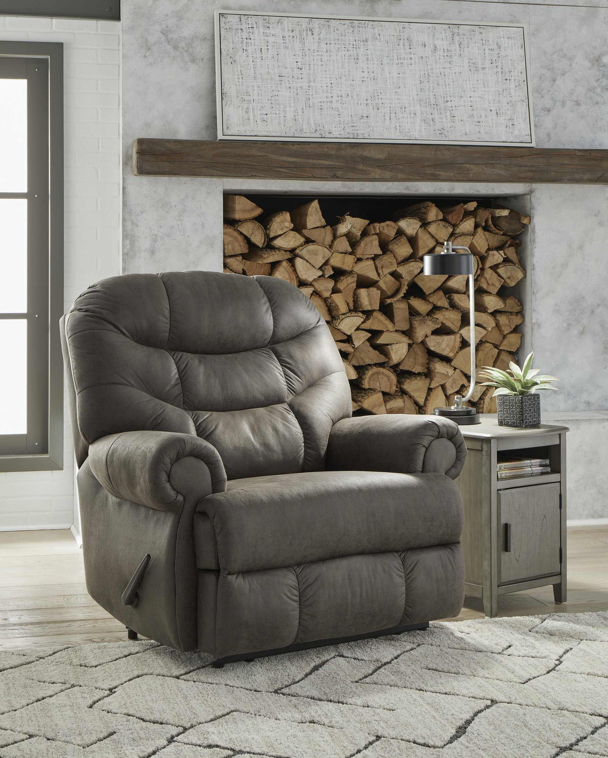 Camera Time Faux Leather Zero Wall Recliner