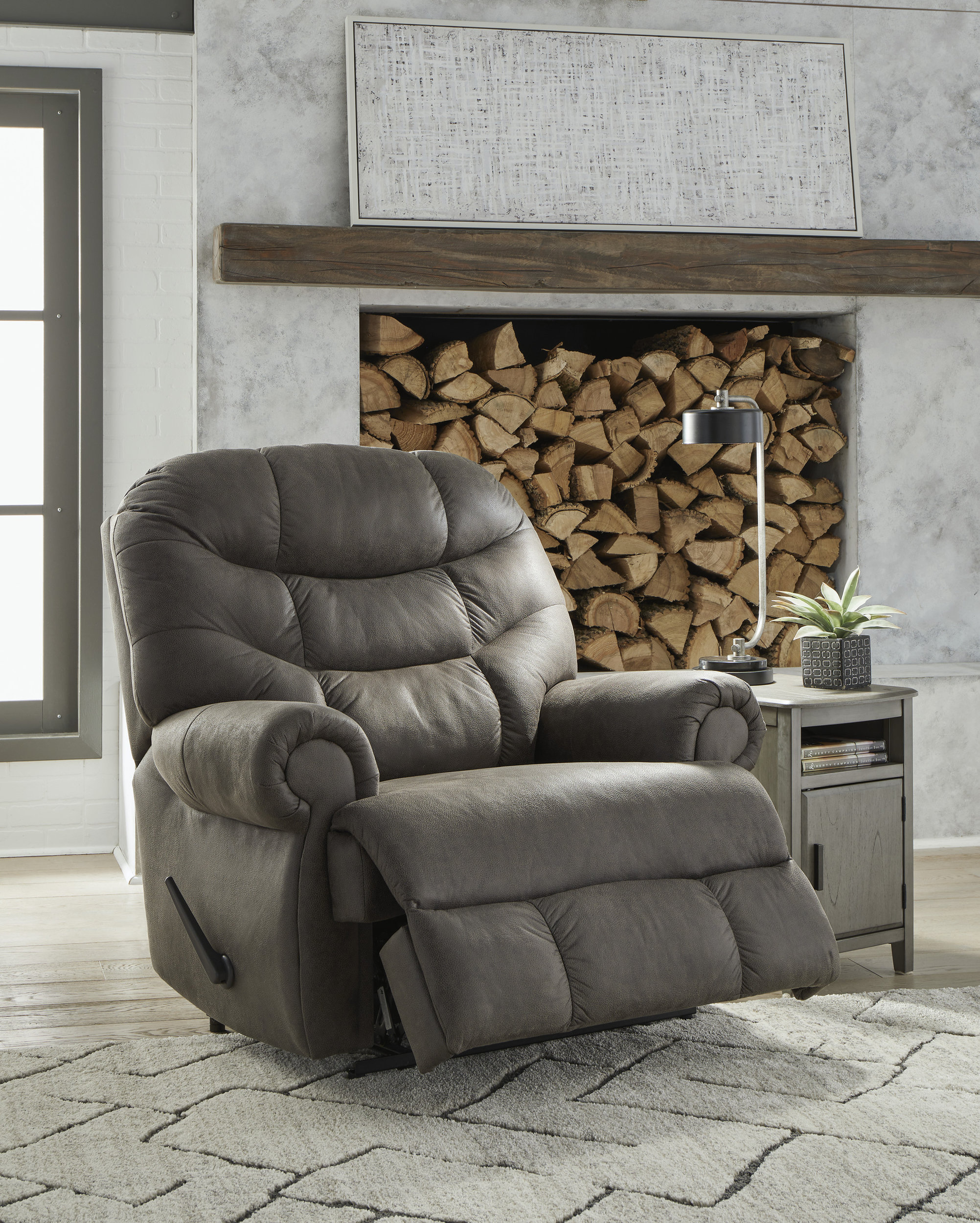 Camera Time Faux Leather Zero Wall Recliner