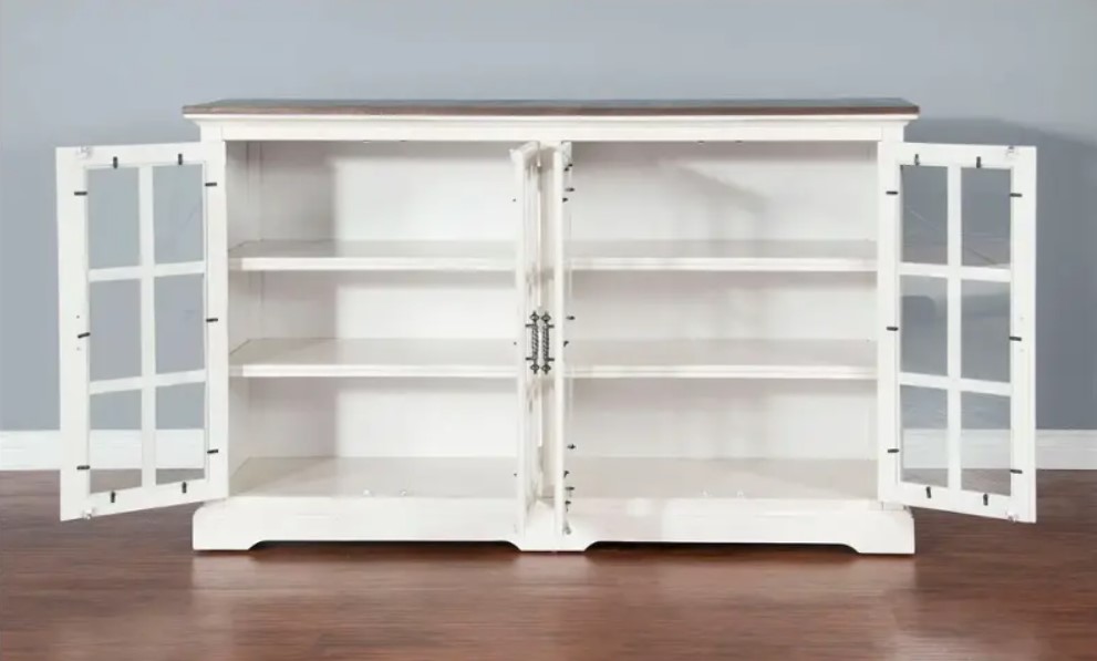 SM Carriage House Wood Server w/4 Doors