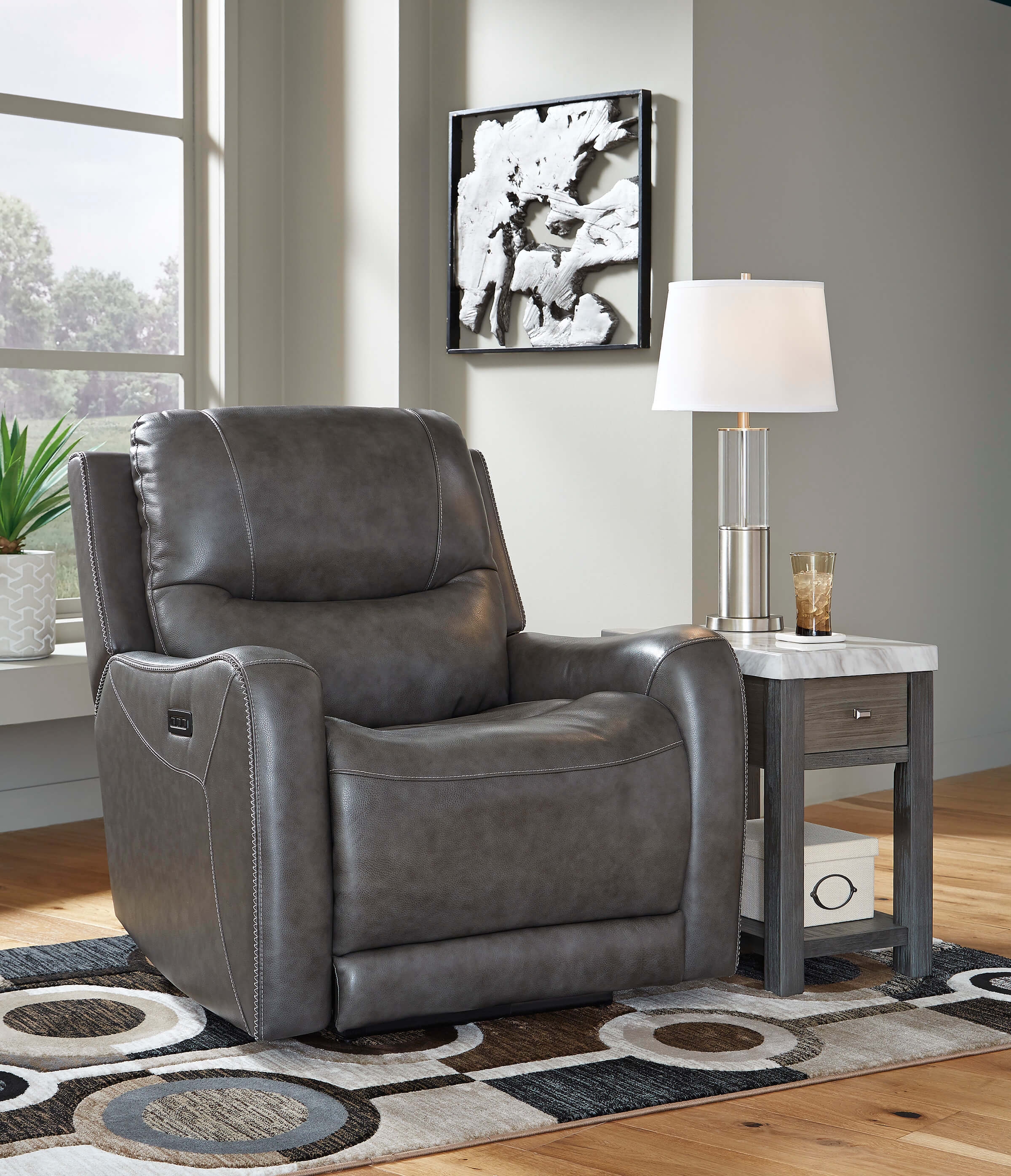 Galahad Faux Leather Power Recliner Chair