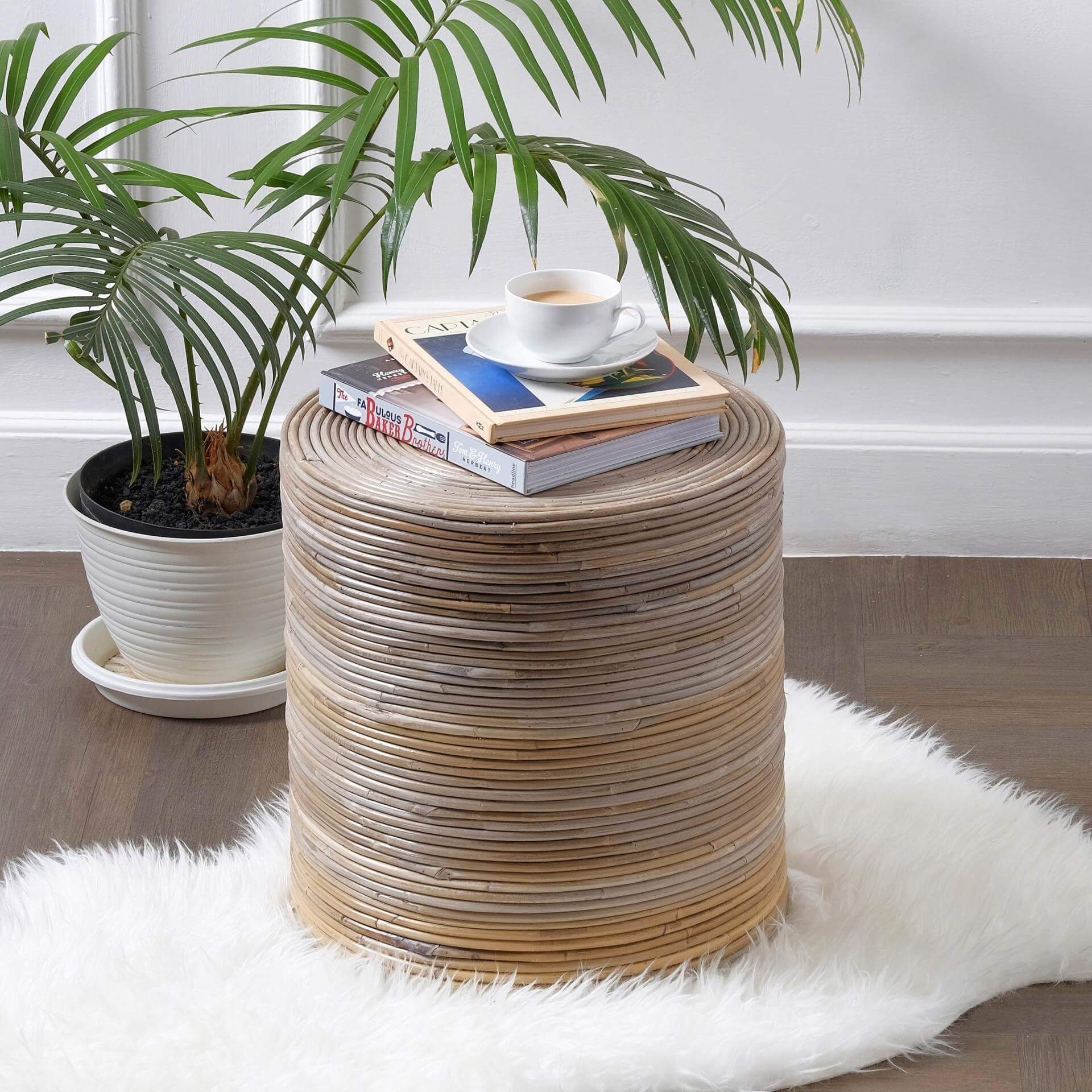 Roxas Rattan Round Stool