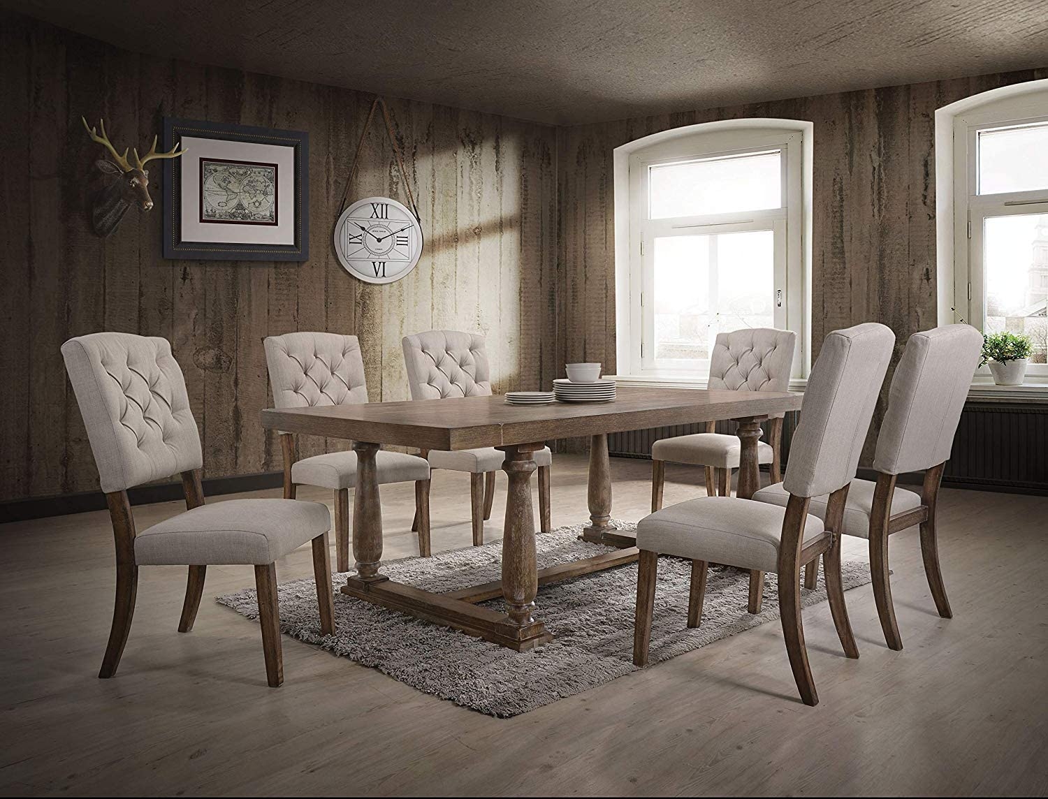Bernard Wood Rectangular Dining Set