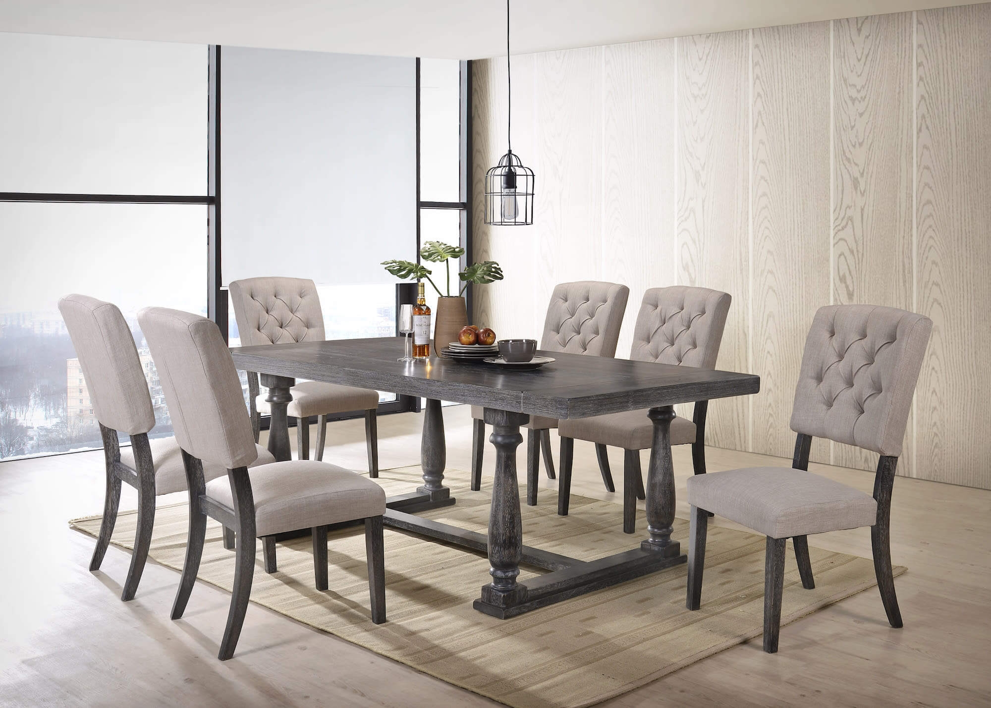 Bernard Wood Rectangular Dining Set