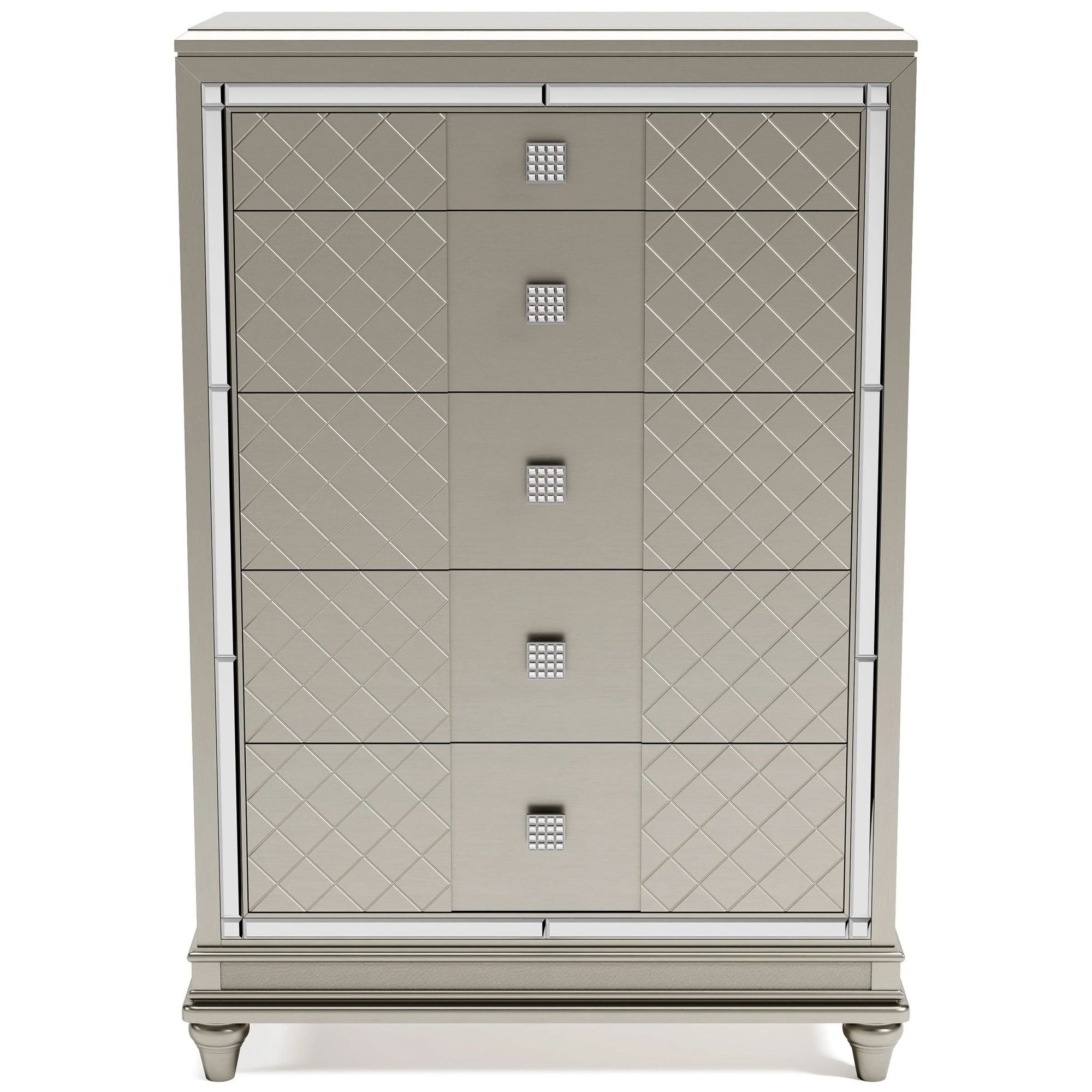 Ashley SM Chevanna Velvet Upholstered Panel Bedroom Set with LED Backlight