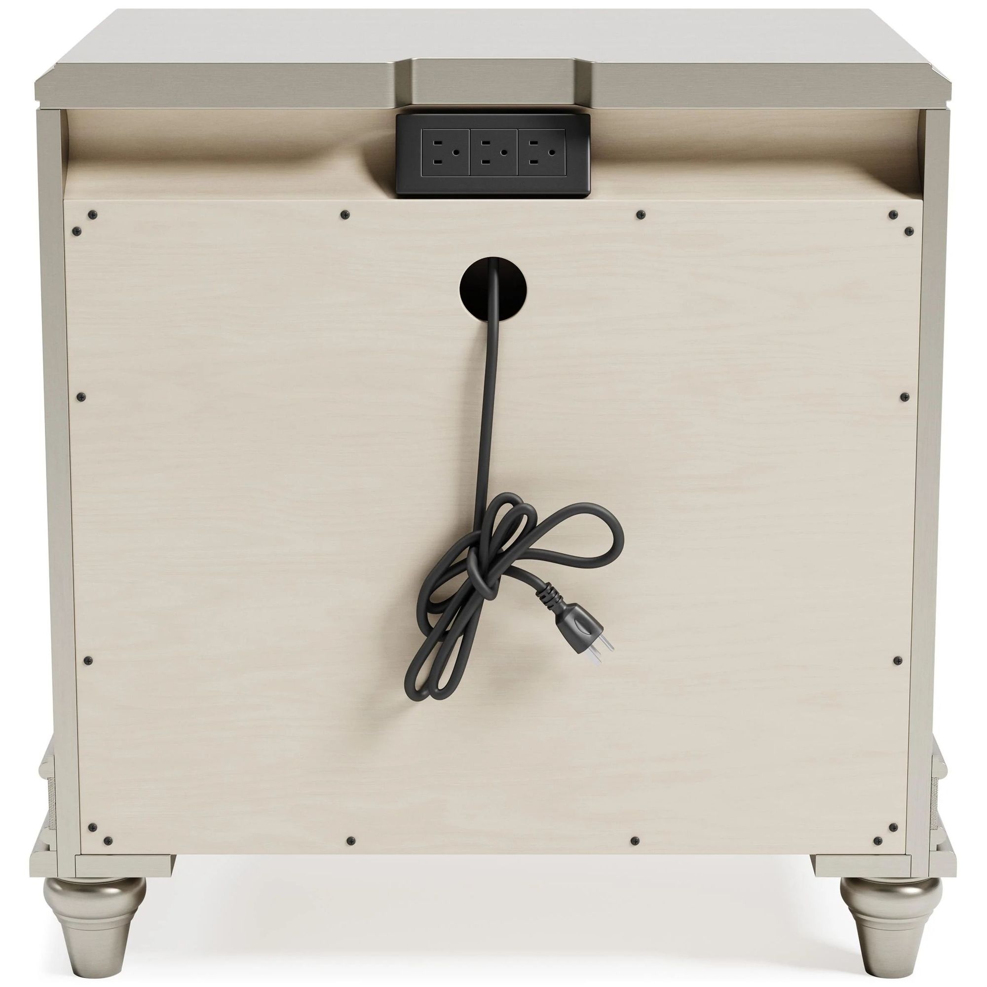 Ashley SM Chevanna 2-Drawer Wood Veneer Nightstand with Power Supply