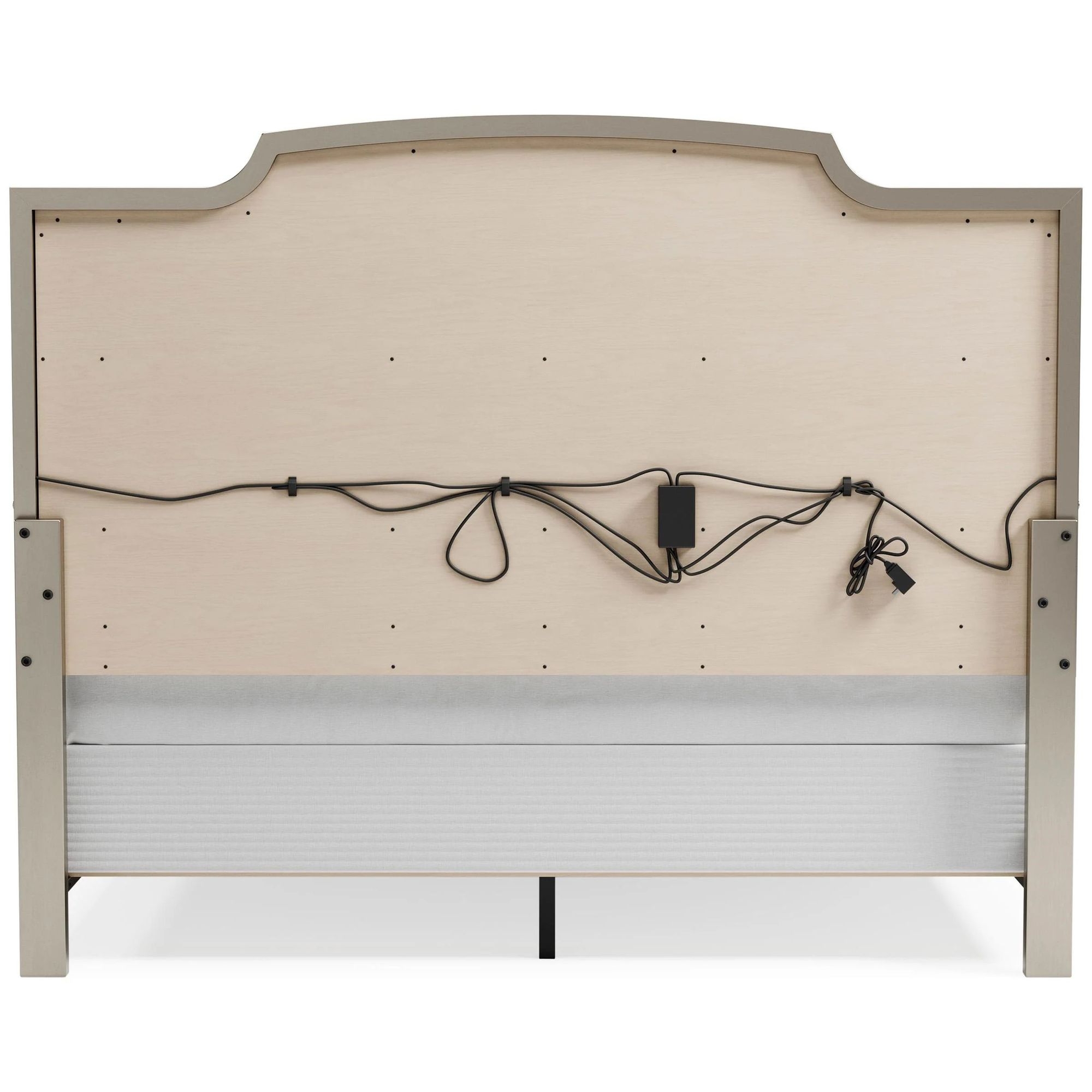 Ashley SM Chevanna Velvet Upholstered Panel Bedroom Set with LED Backlight