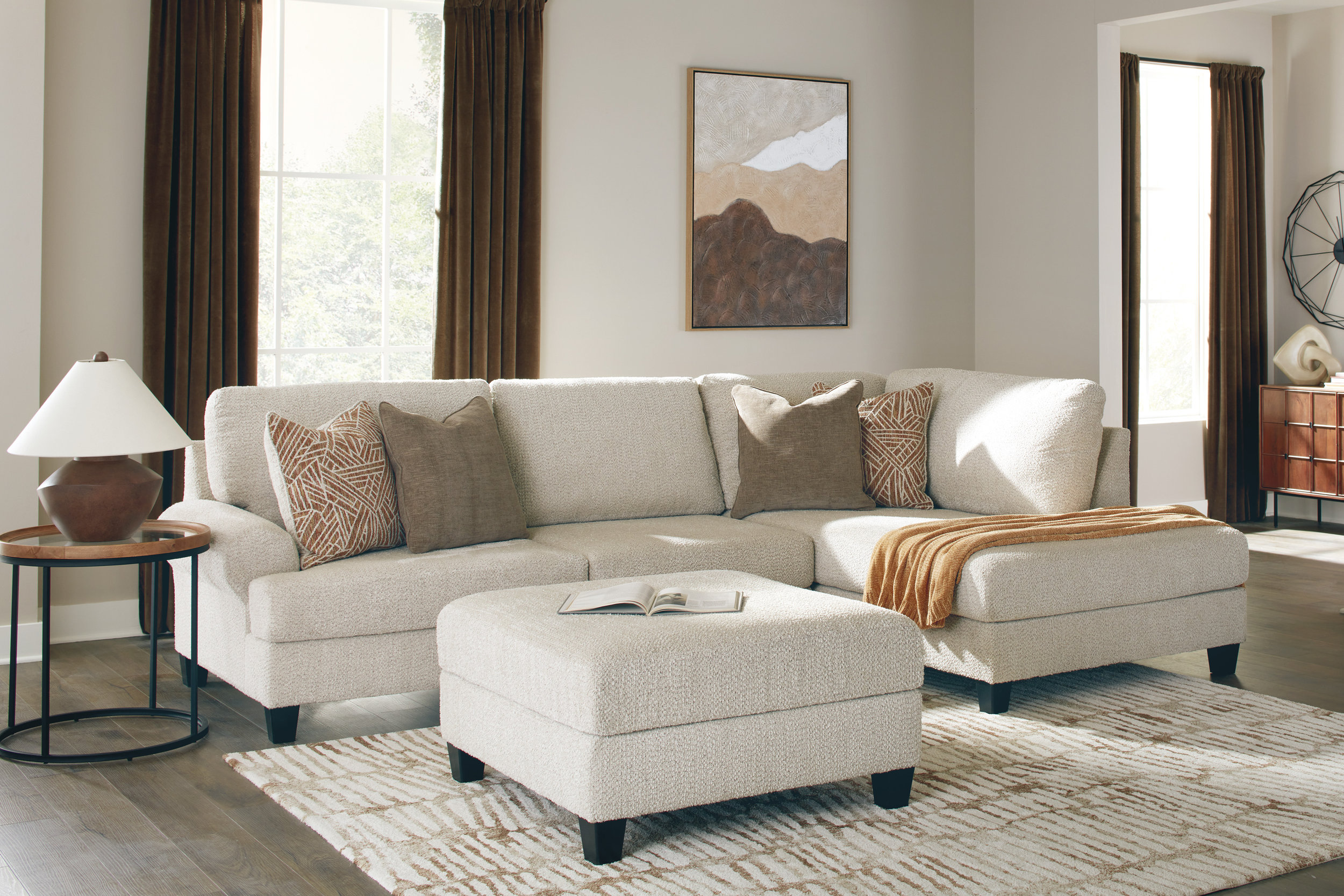 Steelwater Retreat L-Shaped Polyester 2-Piece Sectional with RAF Chaise