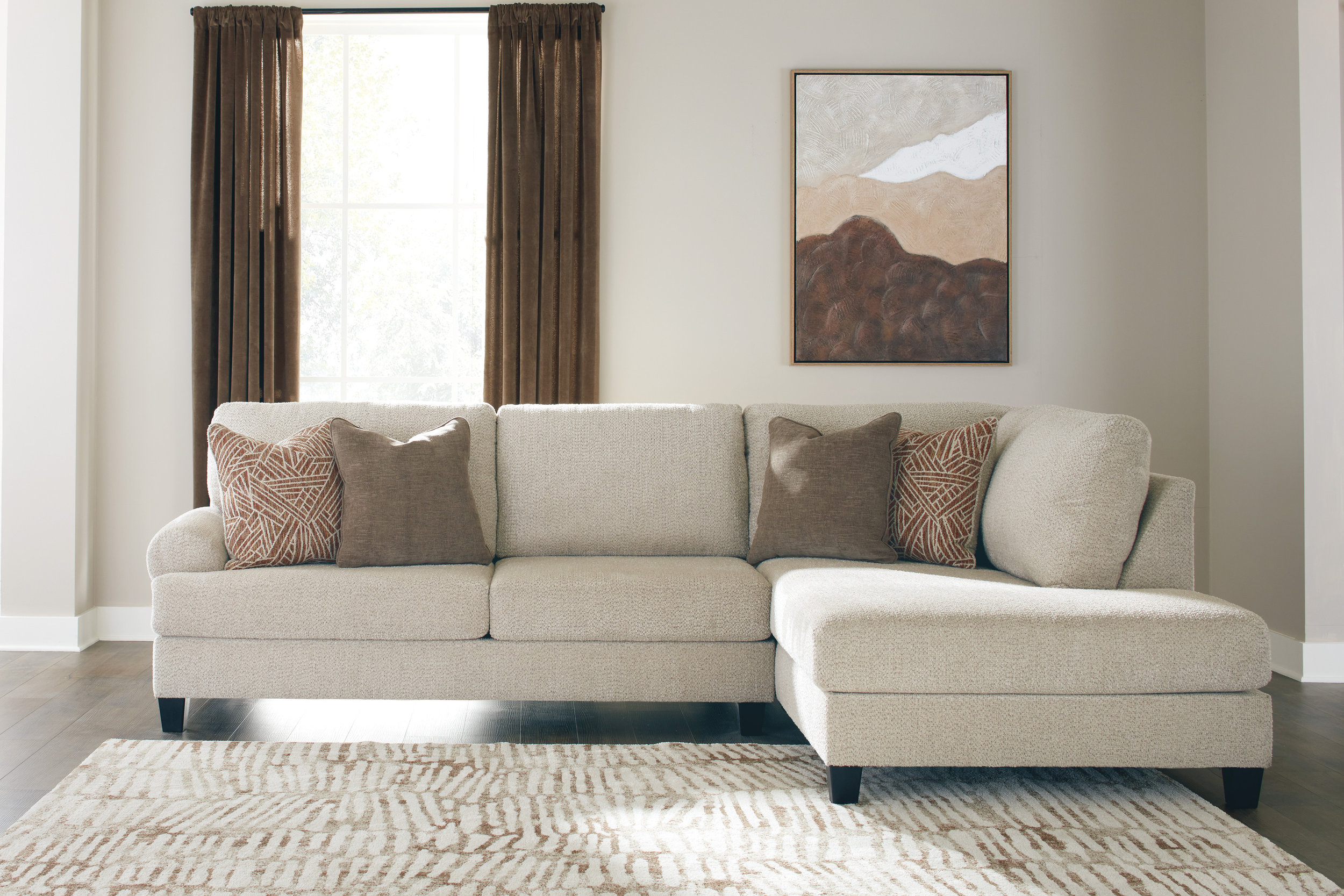 Steelwater Retreat L-Shaped Polyester 2-Piece Sectional with RAF Chaise