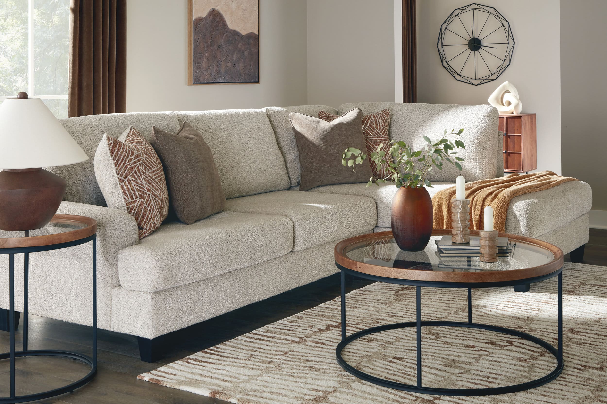 Steelwater Retreat L-Shaped Polyester 2-Piece Sectional with RAF Chaise