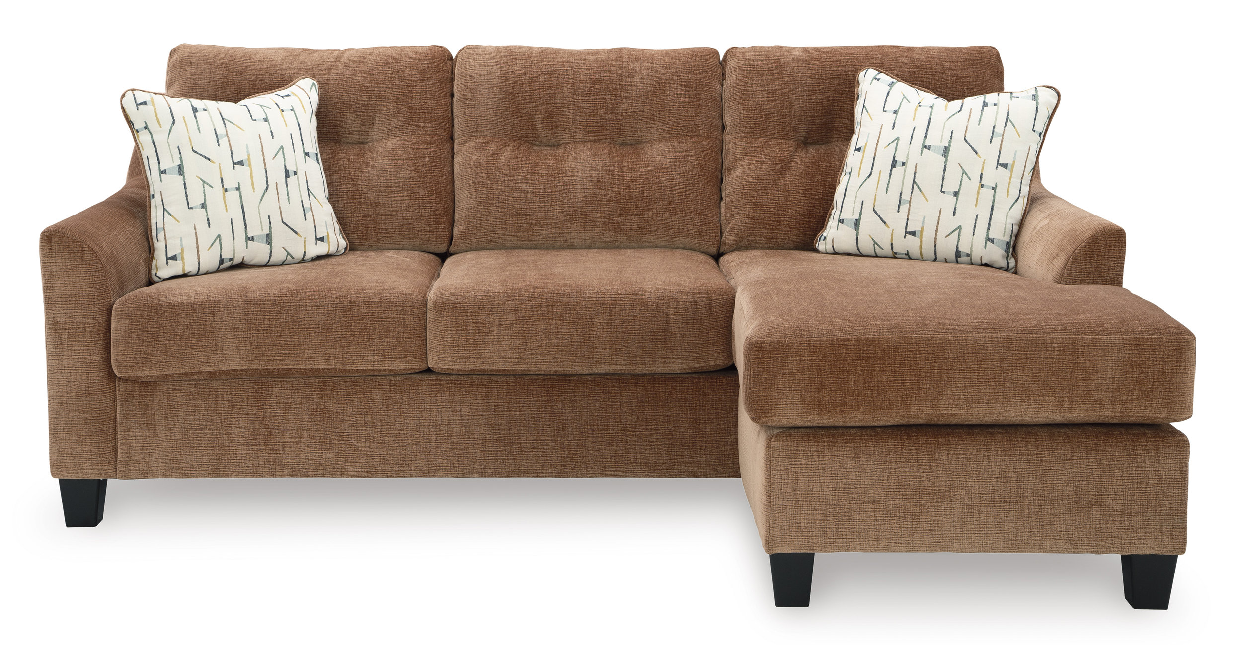 Amity Bay Stationary Sofa Chaise in Clay