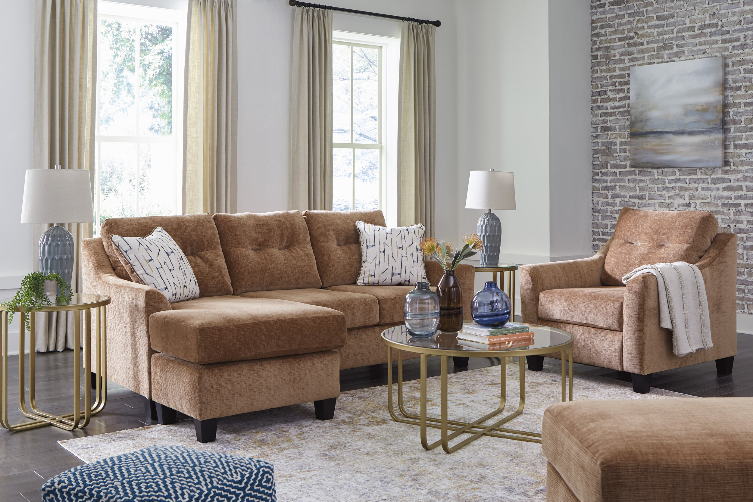 Amity Bay Polyester Queen Sofa Chaise Sleeper