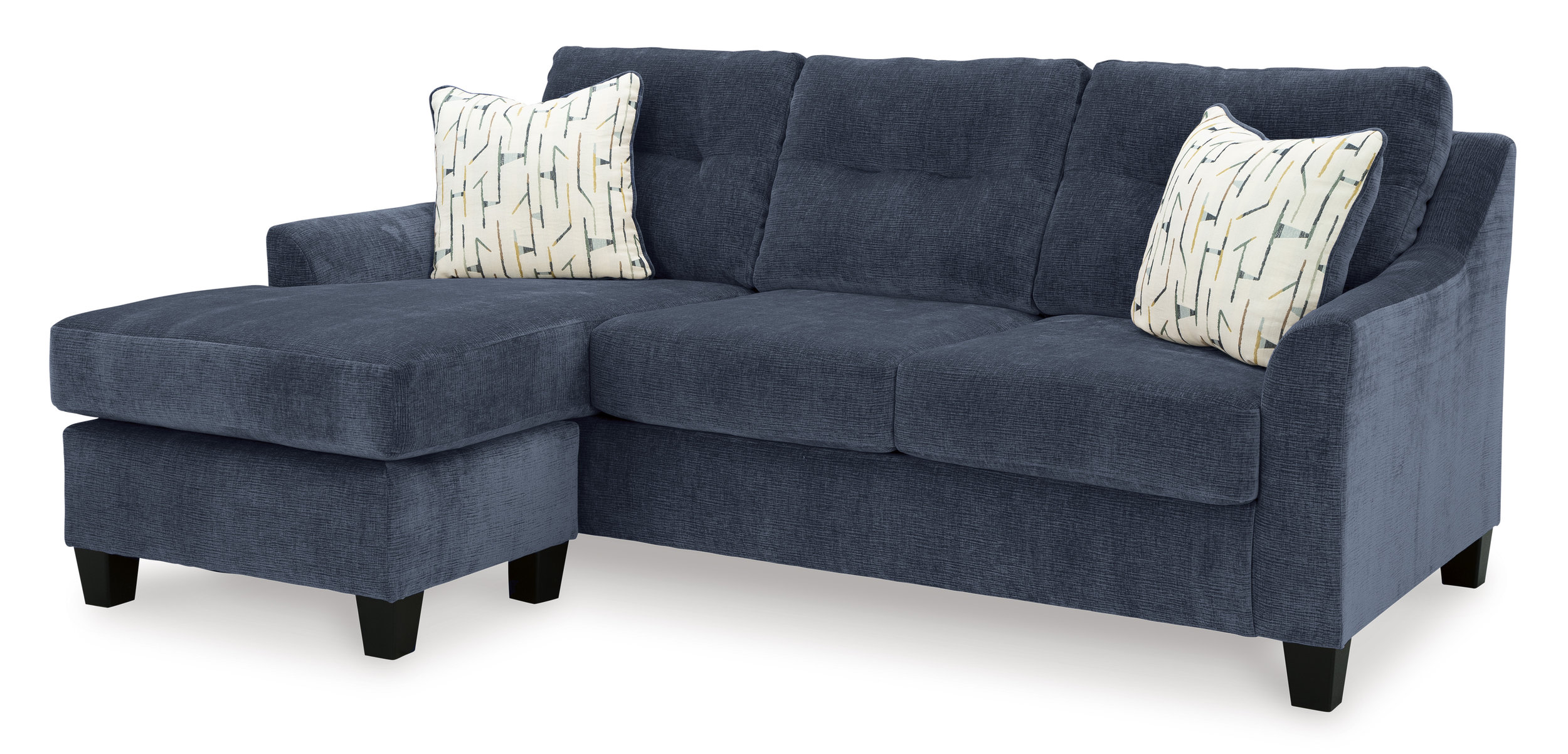 Ashley Amity Bay Polyester Queen Sofa Chaise Sleeper, Ink