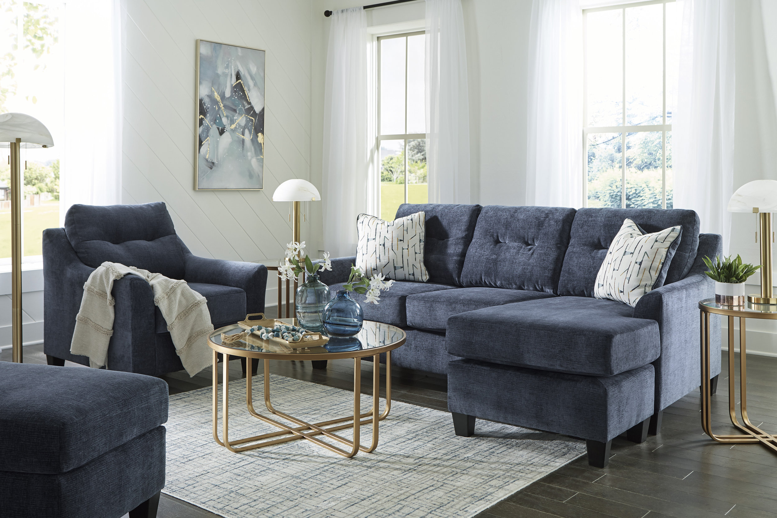 Amity Bay - Living Room Set Sofa Chaise and Chair