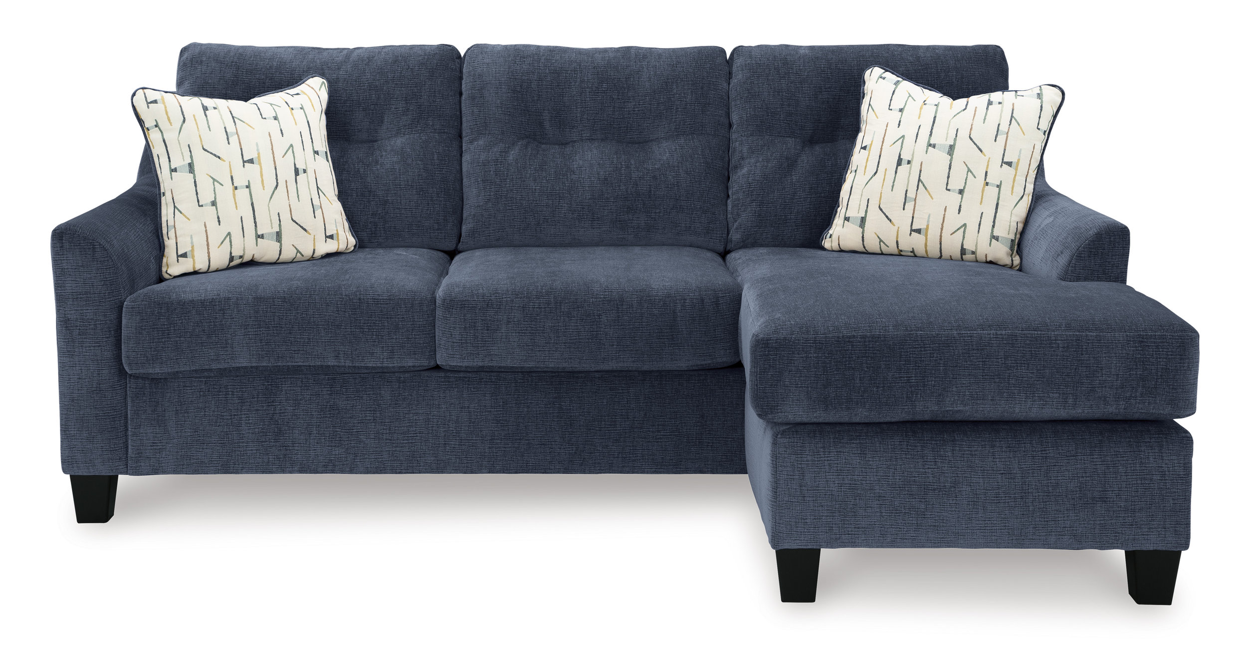 Amity Bay Ink Sofa with Reversible Chaise