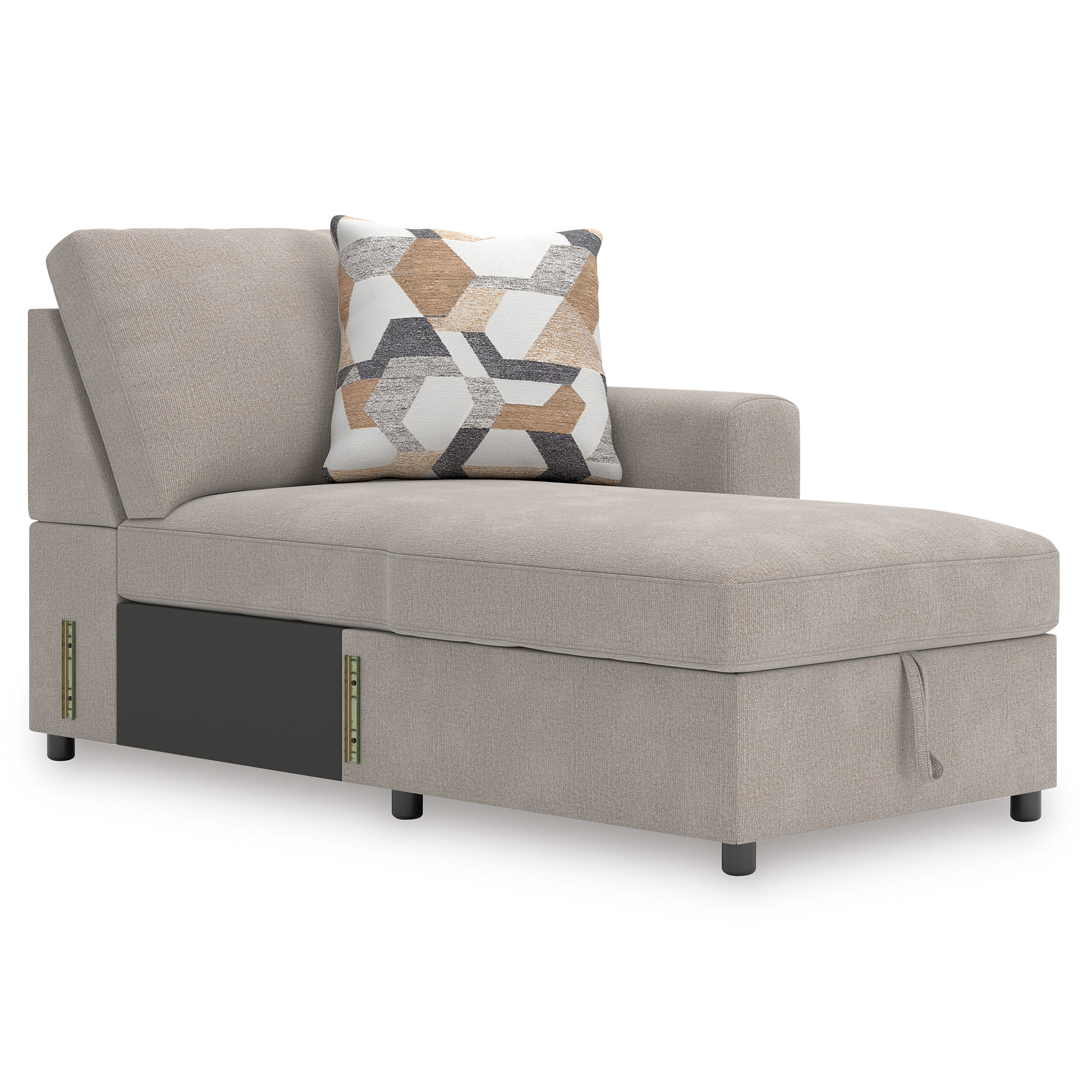 Higgesbee L-Shaped Polyester 5-Piece Sectional with Pop Up Sleeper & Chaise
